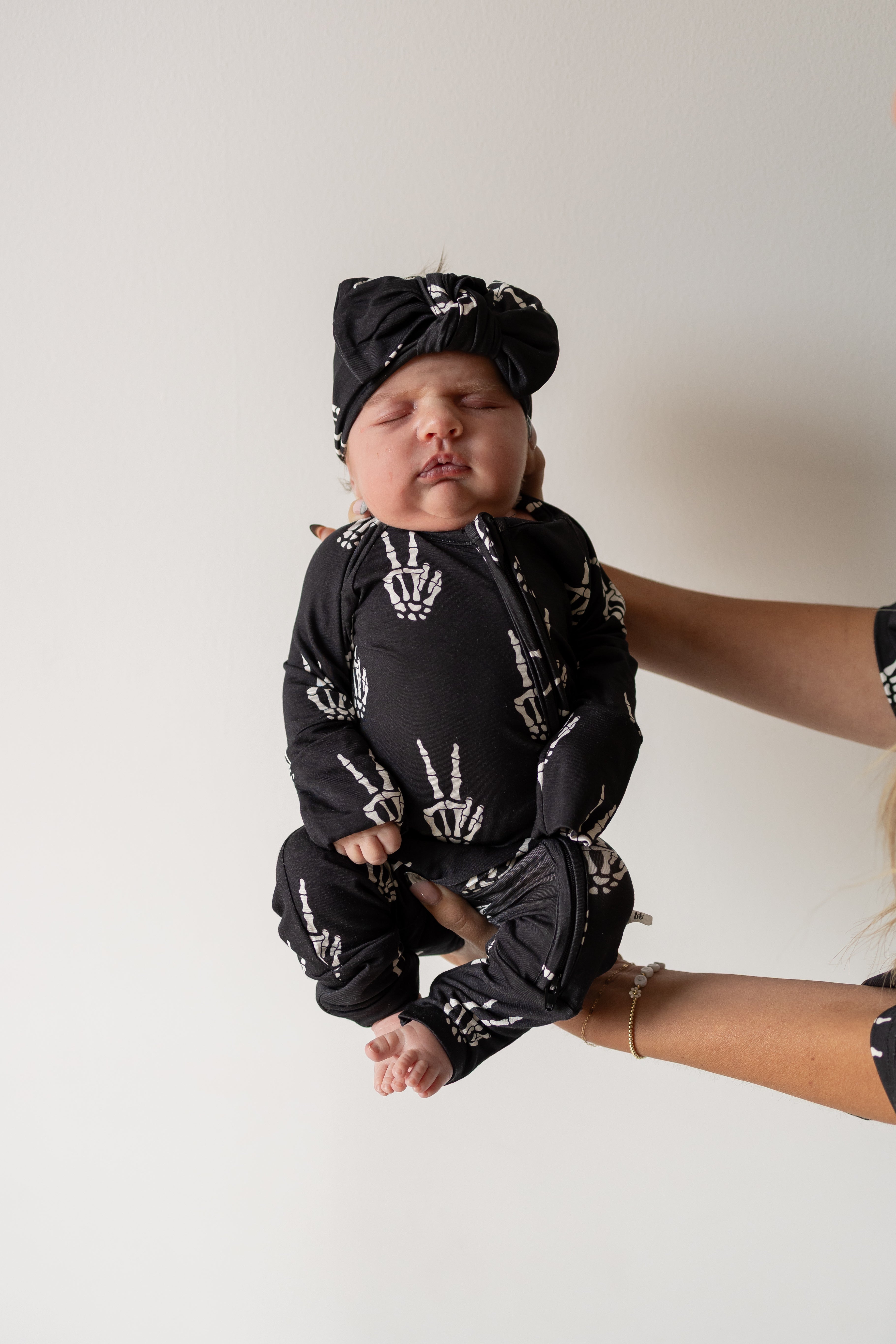 PRE- ORDER ships October 9th |Bamboo Zip Pajamas | Midnight Skelly