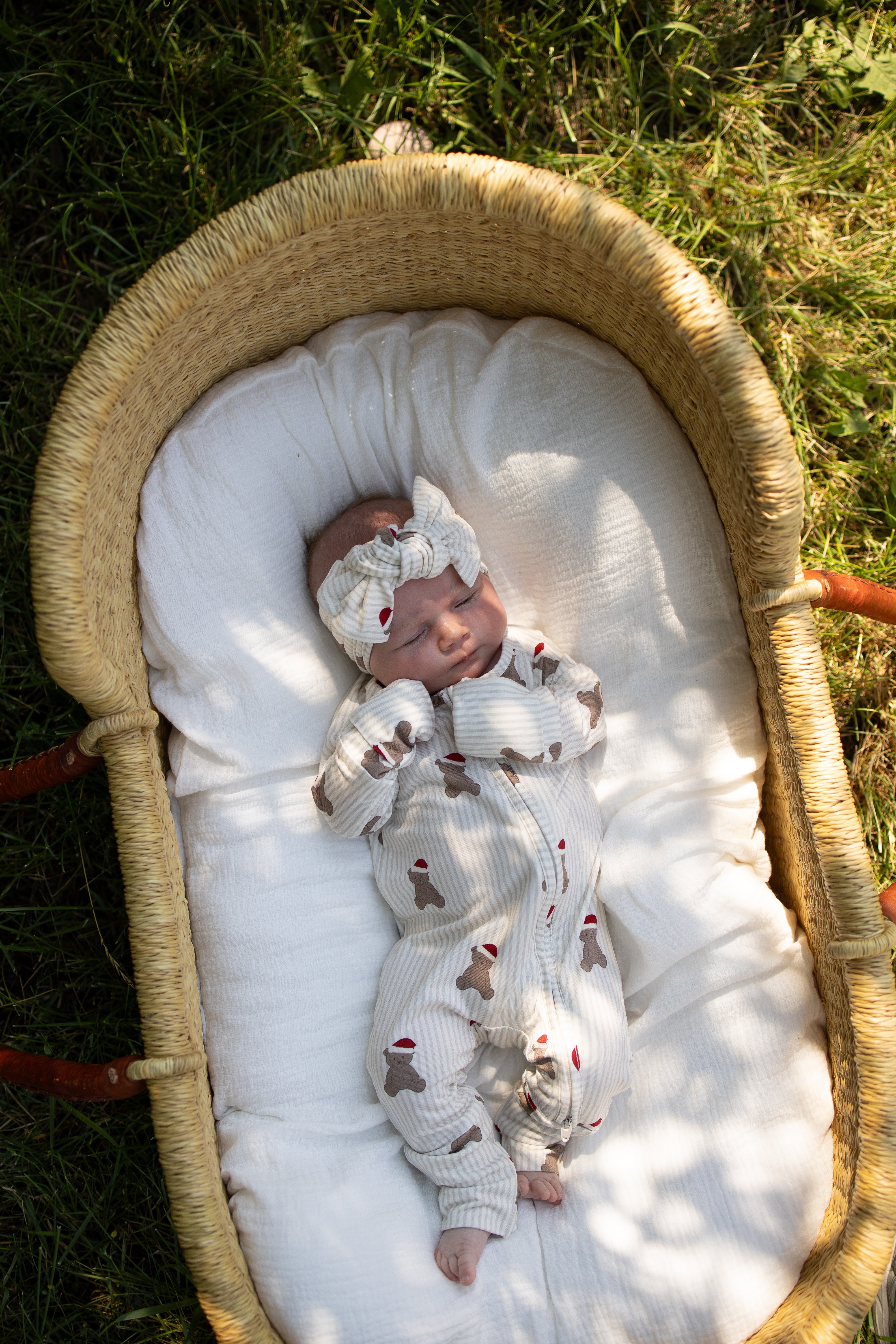 Bamboo Zip Pajamas | Santa Teddy