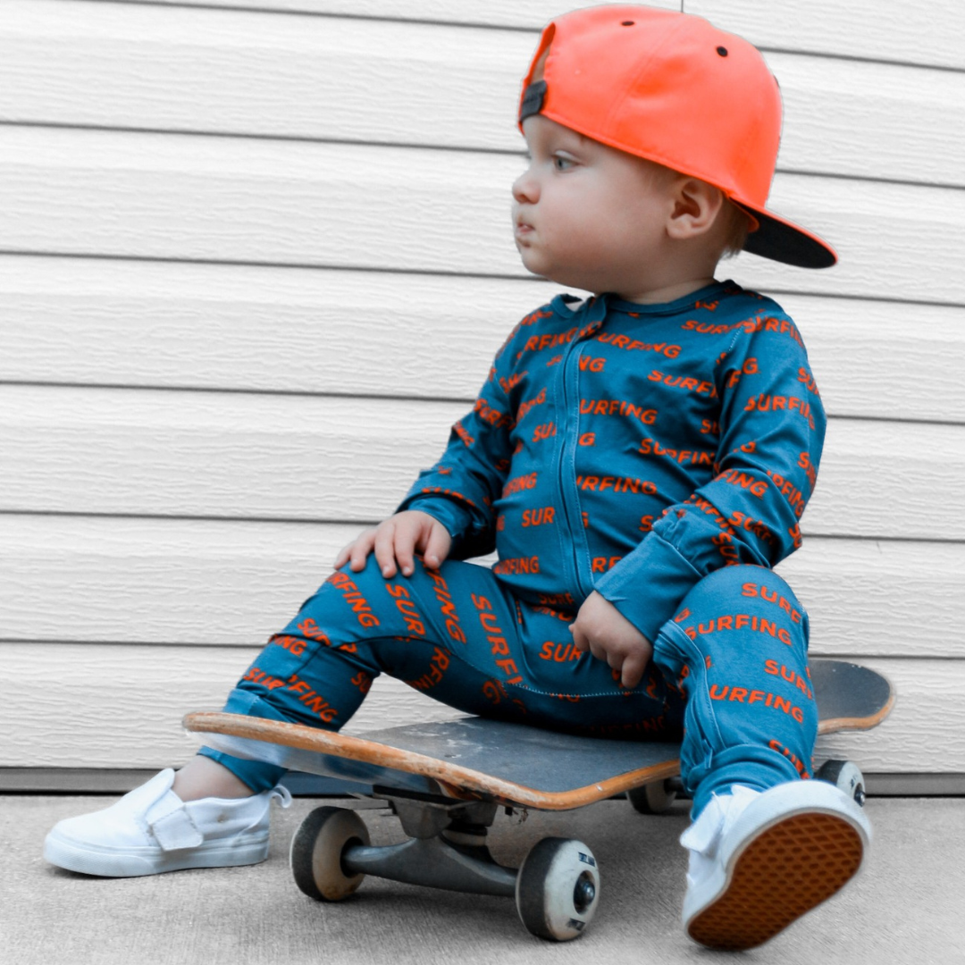 Pipeline Dreams - One Piece Sleepwear - Little Rad Things - Pajamas For Toddlera