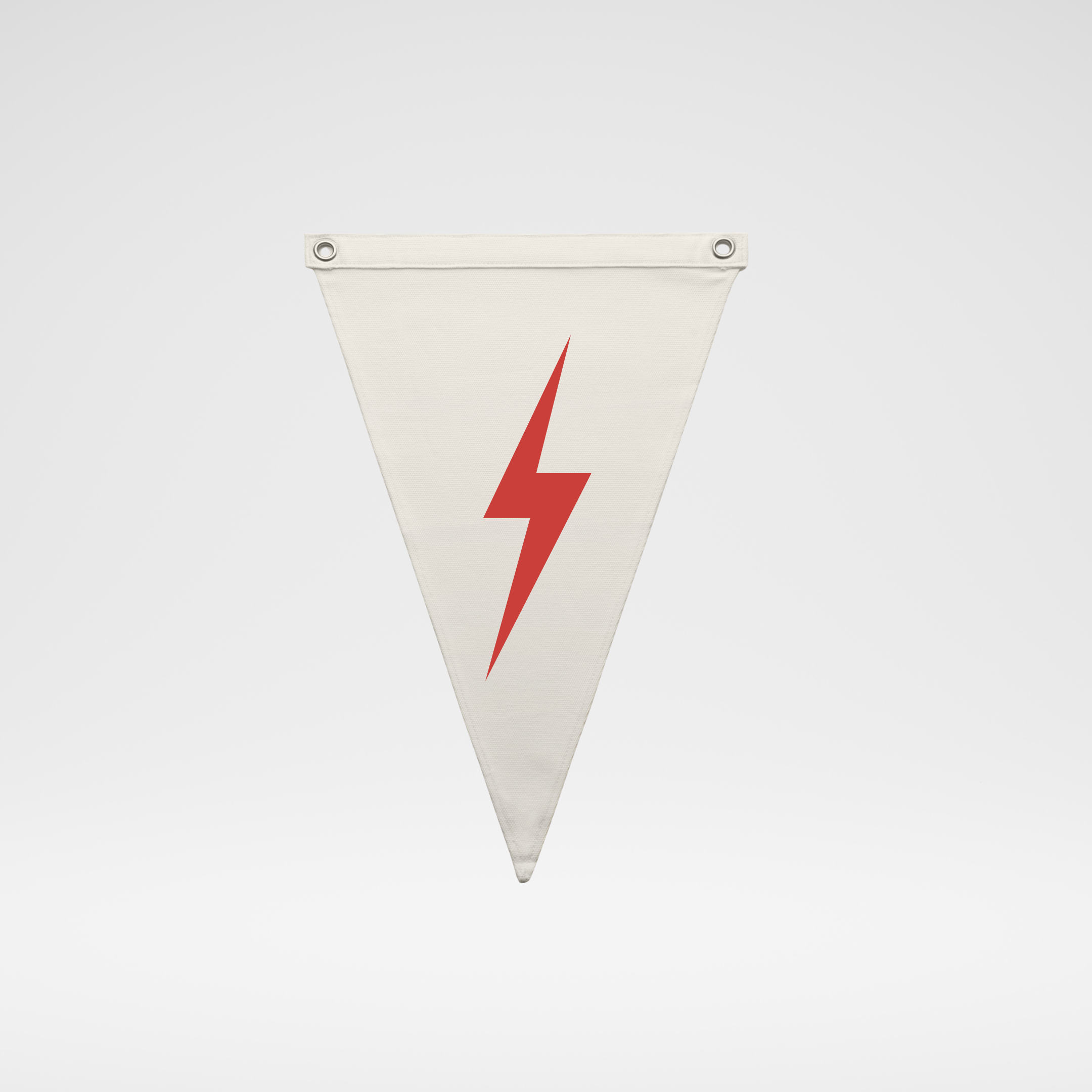 LIGHTNING BOLT CANVAS PENNANT - CRIMSON