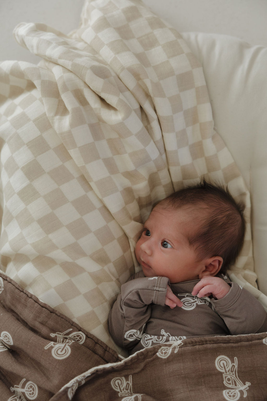 Muslin Quilt | Dirt Bike & Checkerboard