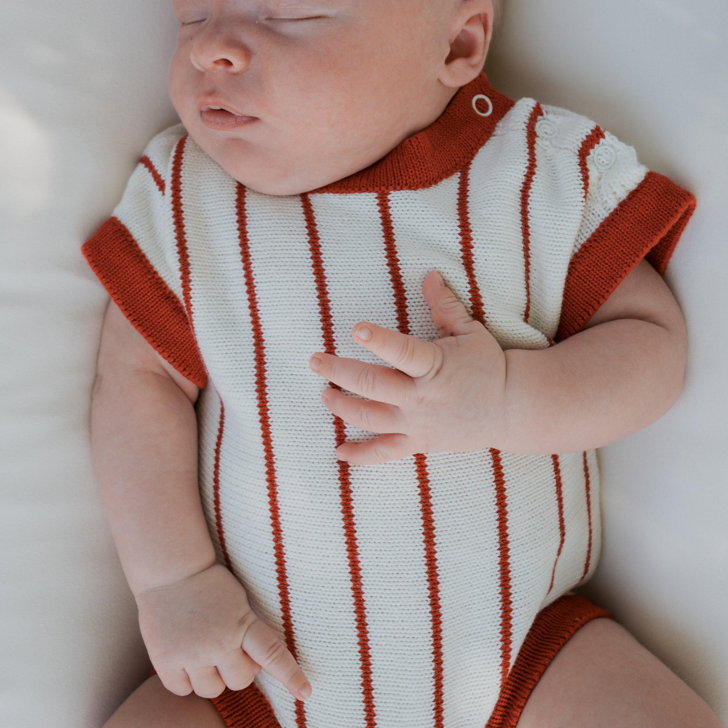 Knit Romper | Picnic Pinstripe