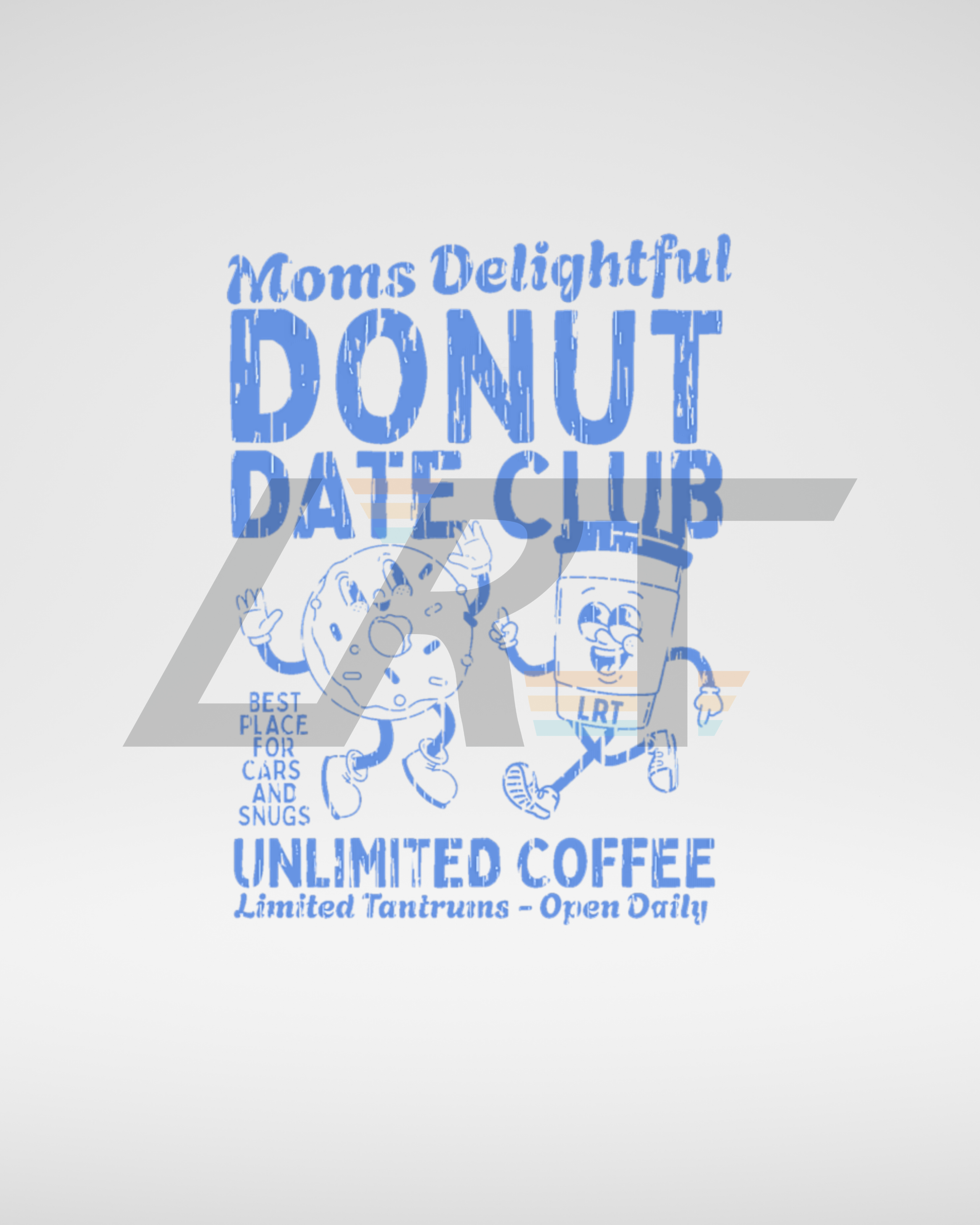 MOMS DONUT DATE CLUB TEE - FADED BLACK