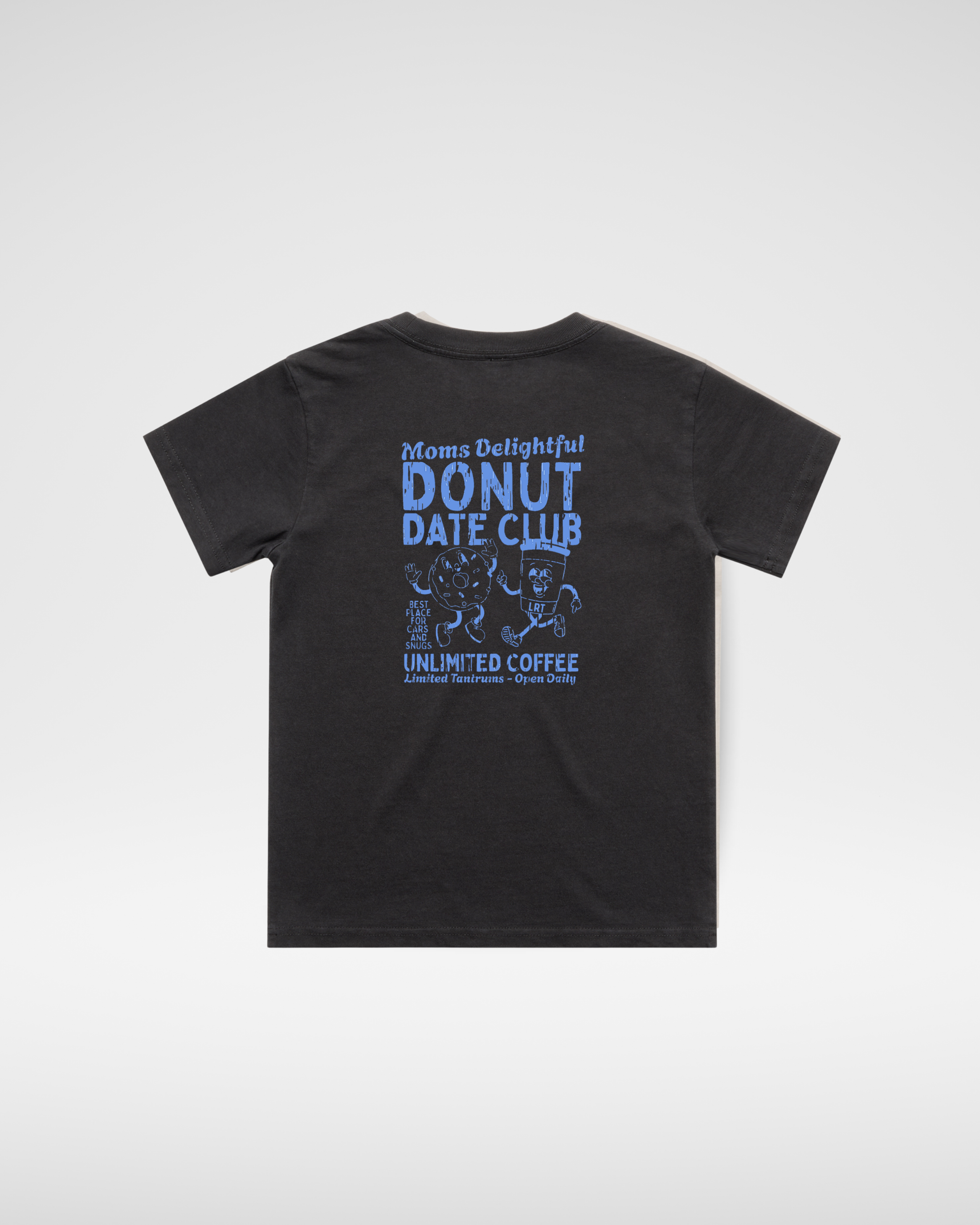 MOMS DONUT DATE CLUB TEE - FADED BLACK