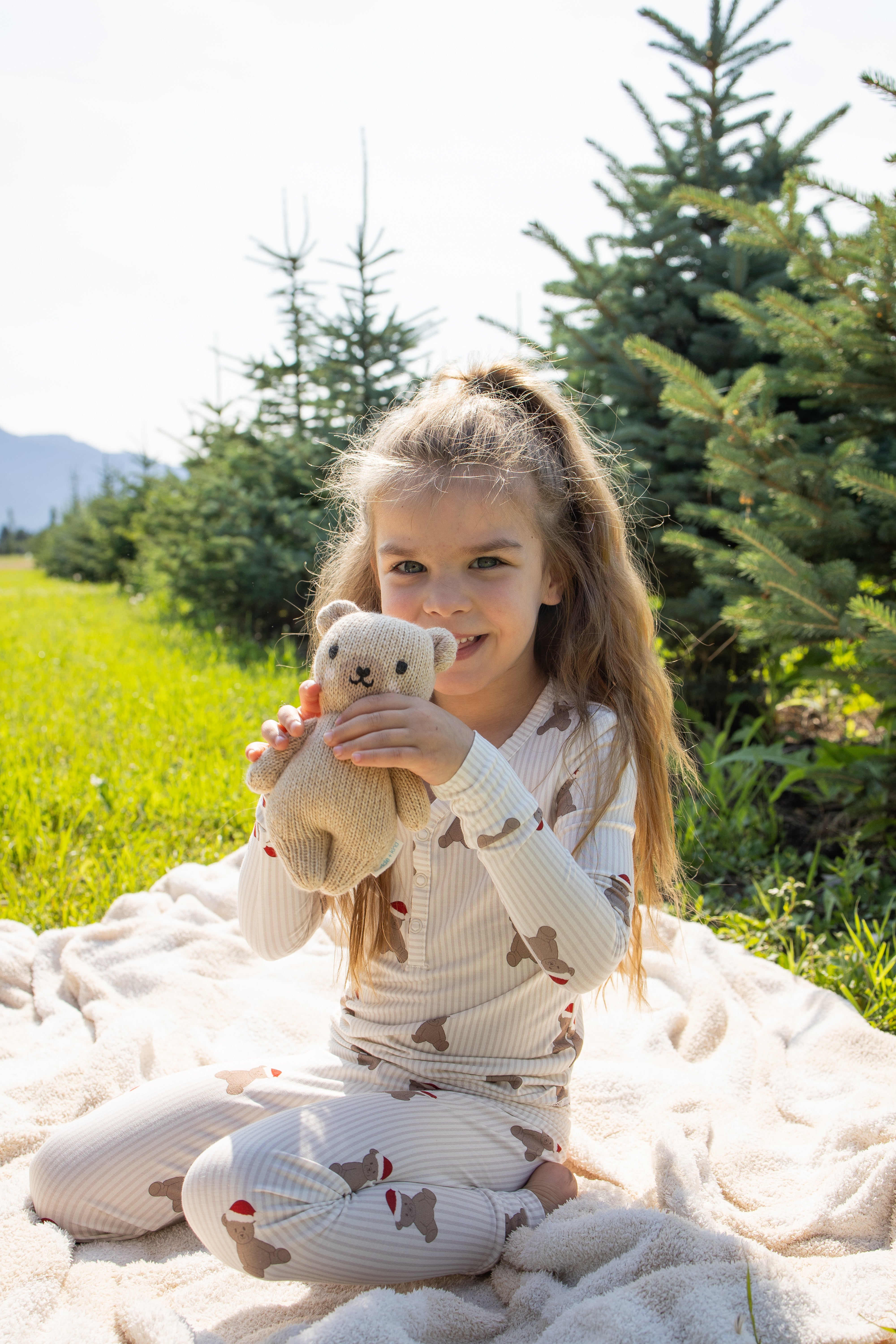 Bamboo Two Piece Pajamas | Santa Teddy
