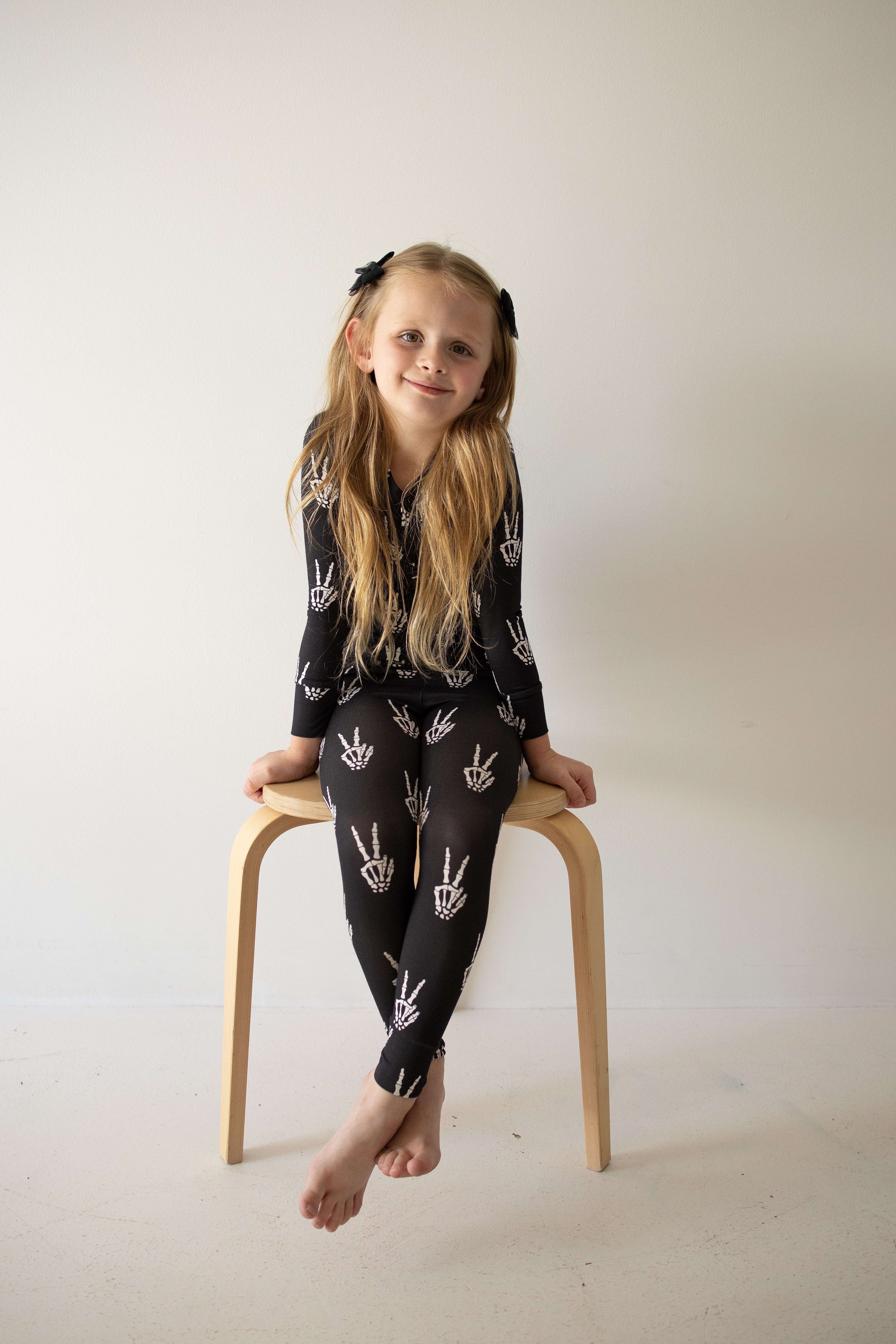 PRE-ORDER ships October 9th |Bamboo Two Piece Pajamas | Midnight Skelly