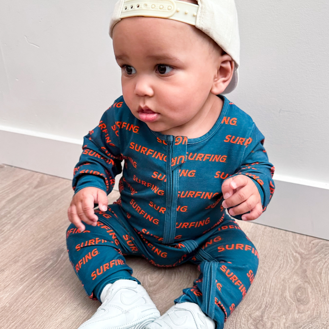 Pipeline Dreams - One Piece Sleepwear - Little Rad Things - Pajamas For Babies
