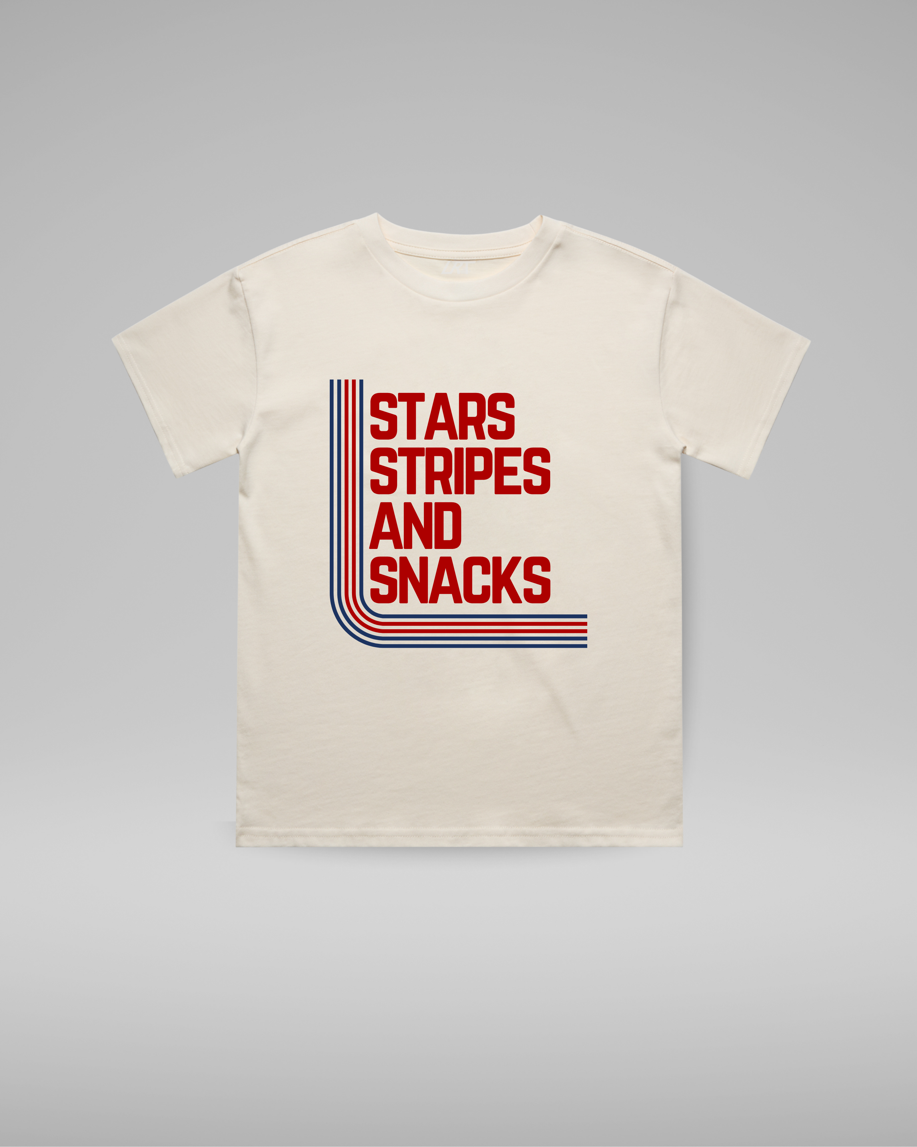STARS STRIPES & SNACKS TEE - VINTAGE CREAM