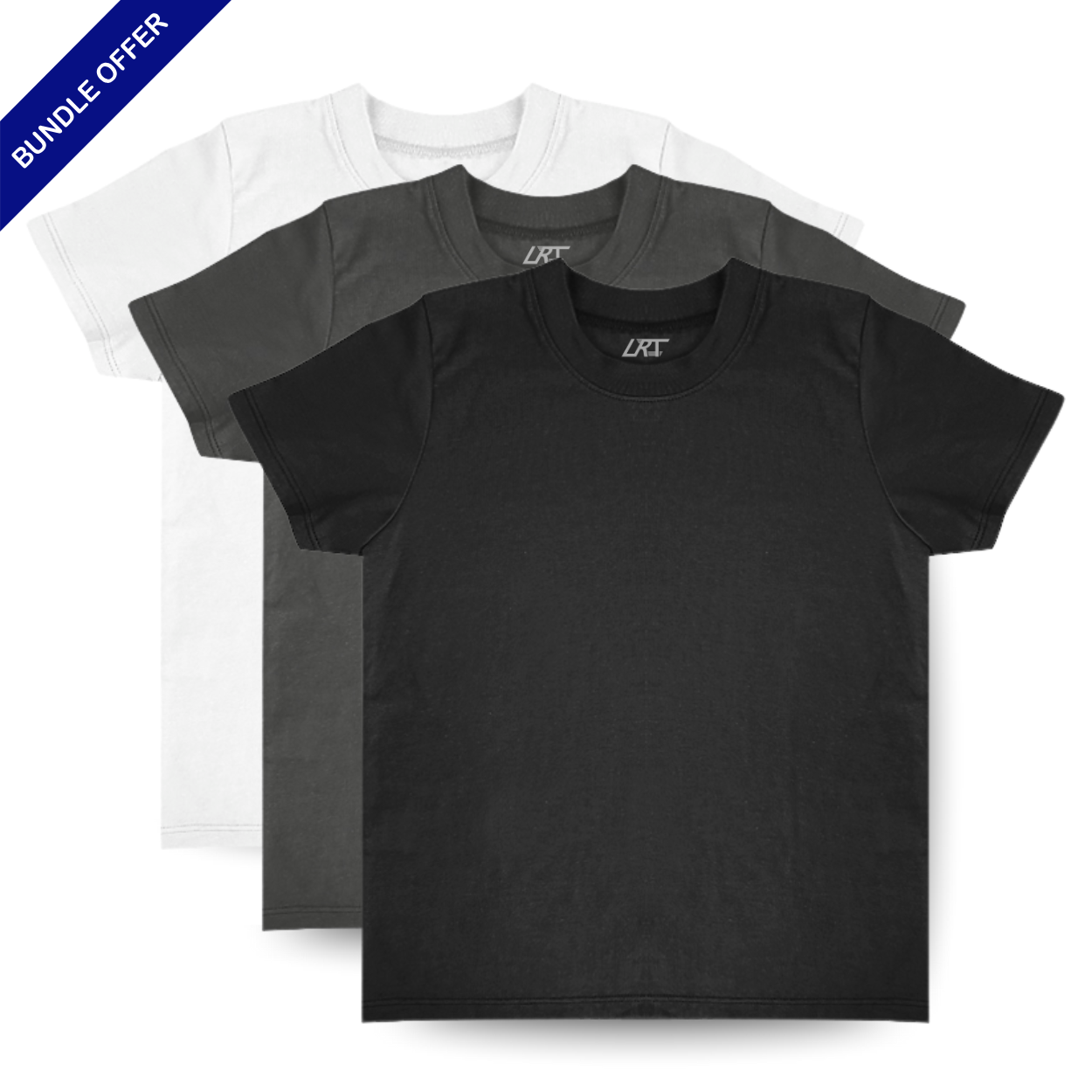 3-PACK RAD ORGANICS TEES - MONOCHROME