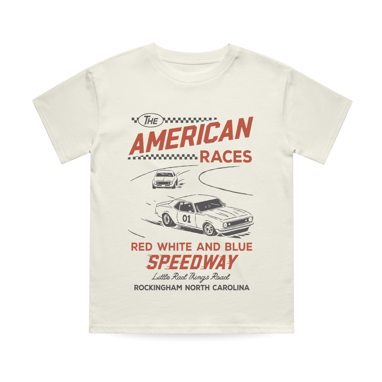 THE ALL AMERICAN RACES TEE - CREAM LRT