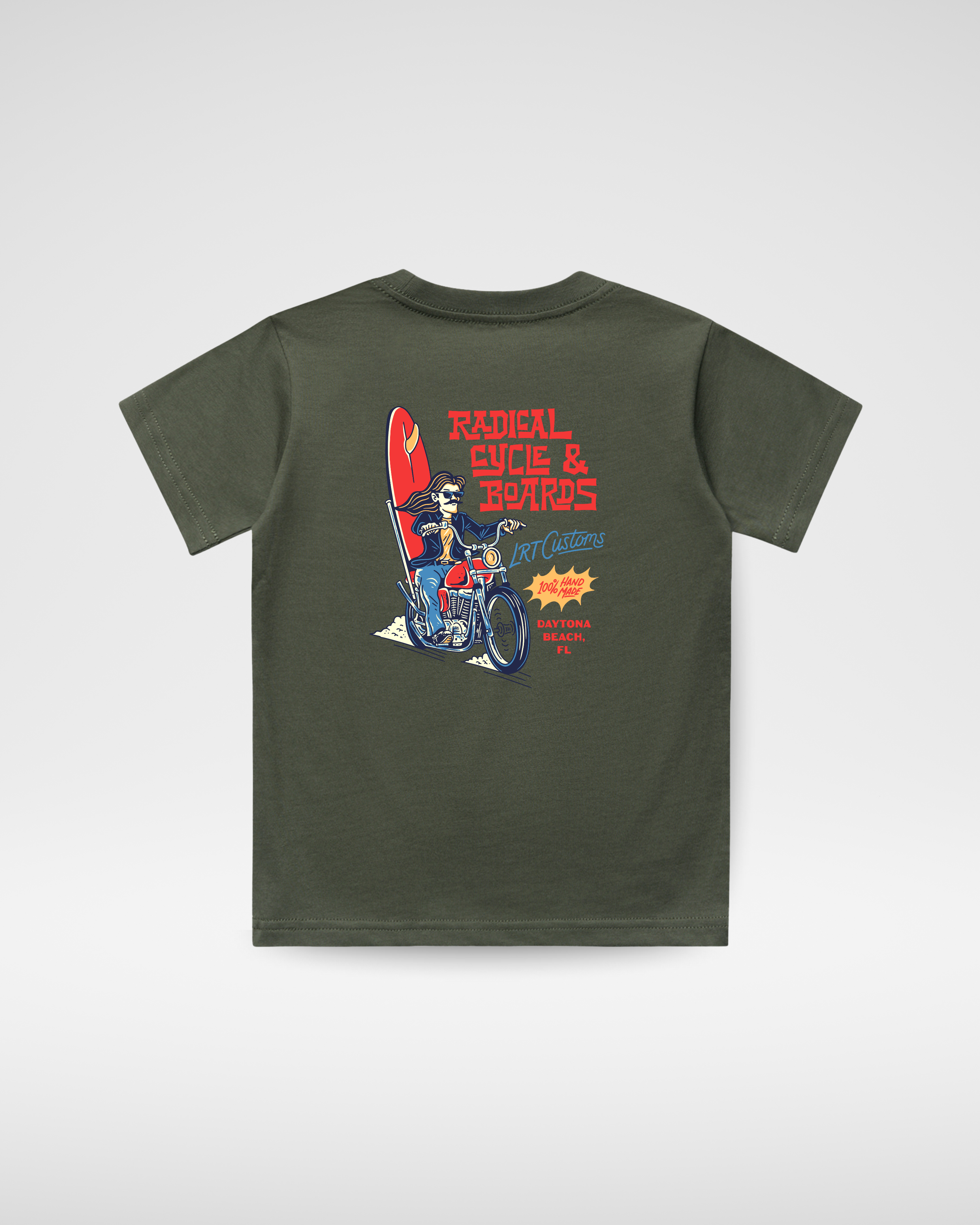RADICAL CYCLE AND BOARDS TEE - CYPRESS