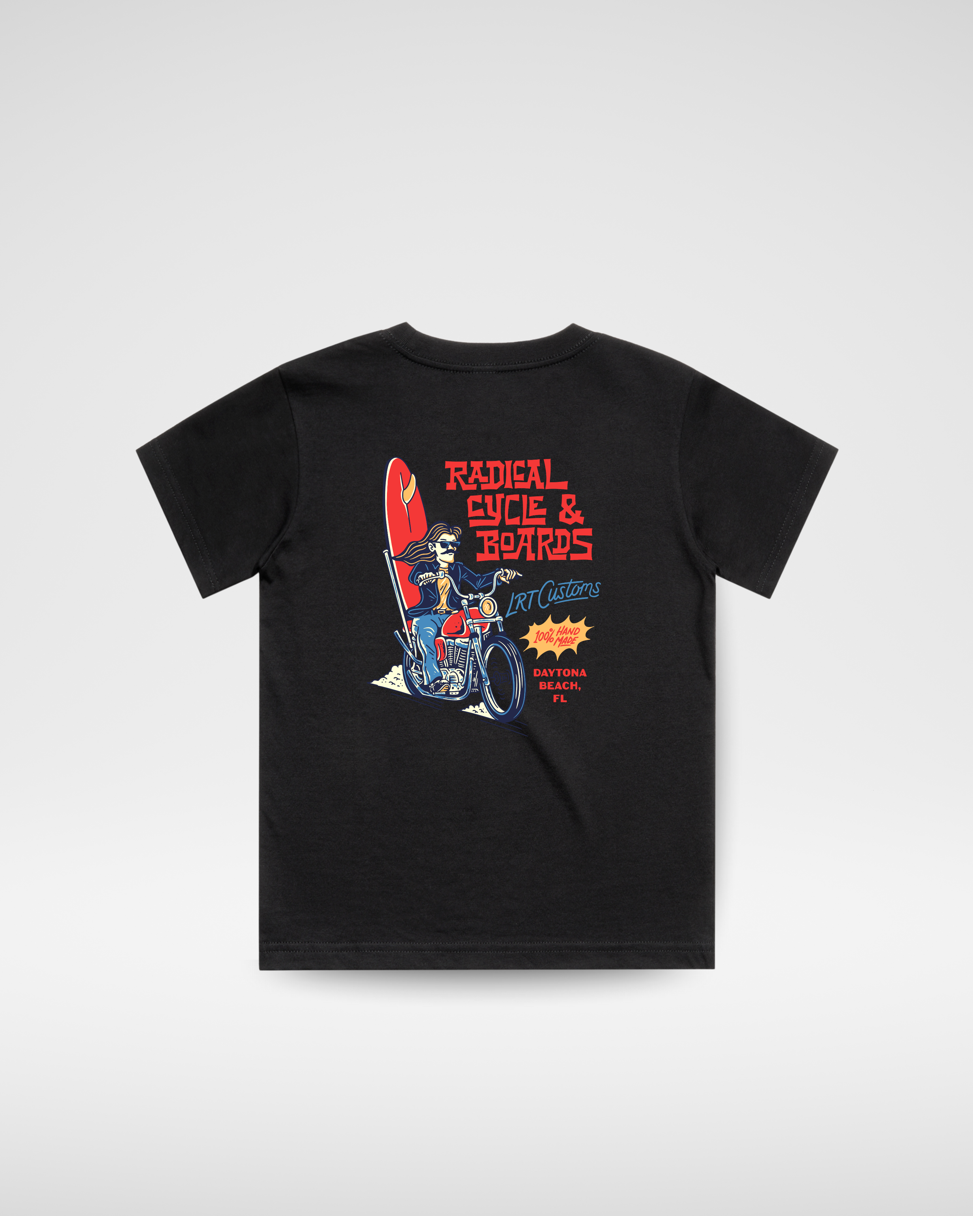RADICAL CYCLE AND BOARDS TEE - BLACK