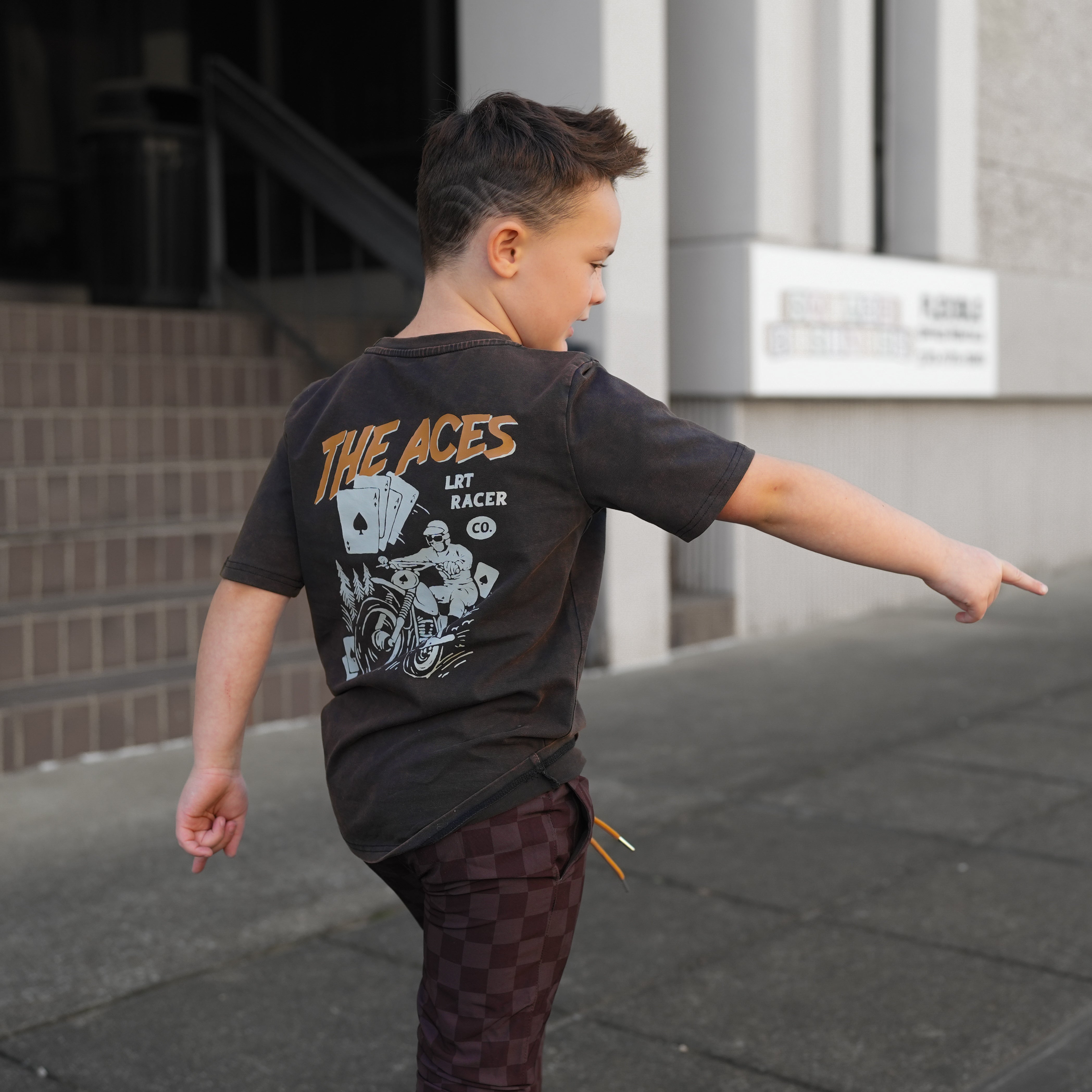 Vintage-inspired The Limited Edition Aces Tee for boys, eco-friendly and durable Little Rad Things
