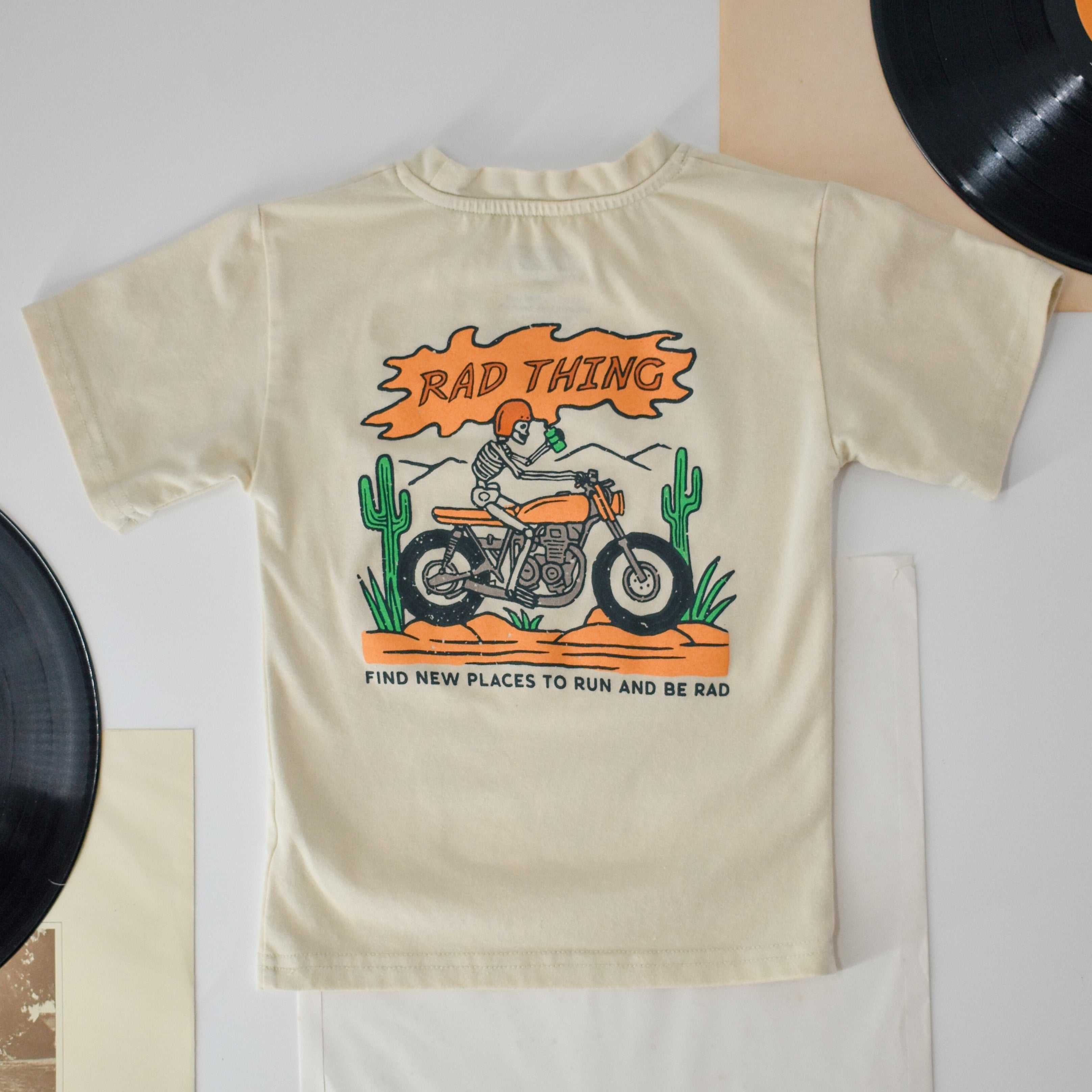 Vintage Retro Clothes For Toddlers Little Rad Things Where The Rad Things Are Sustainable Eco-Friendly Graphic Tee.