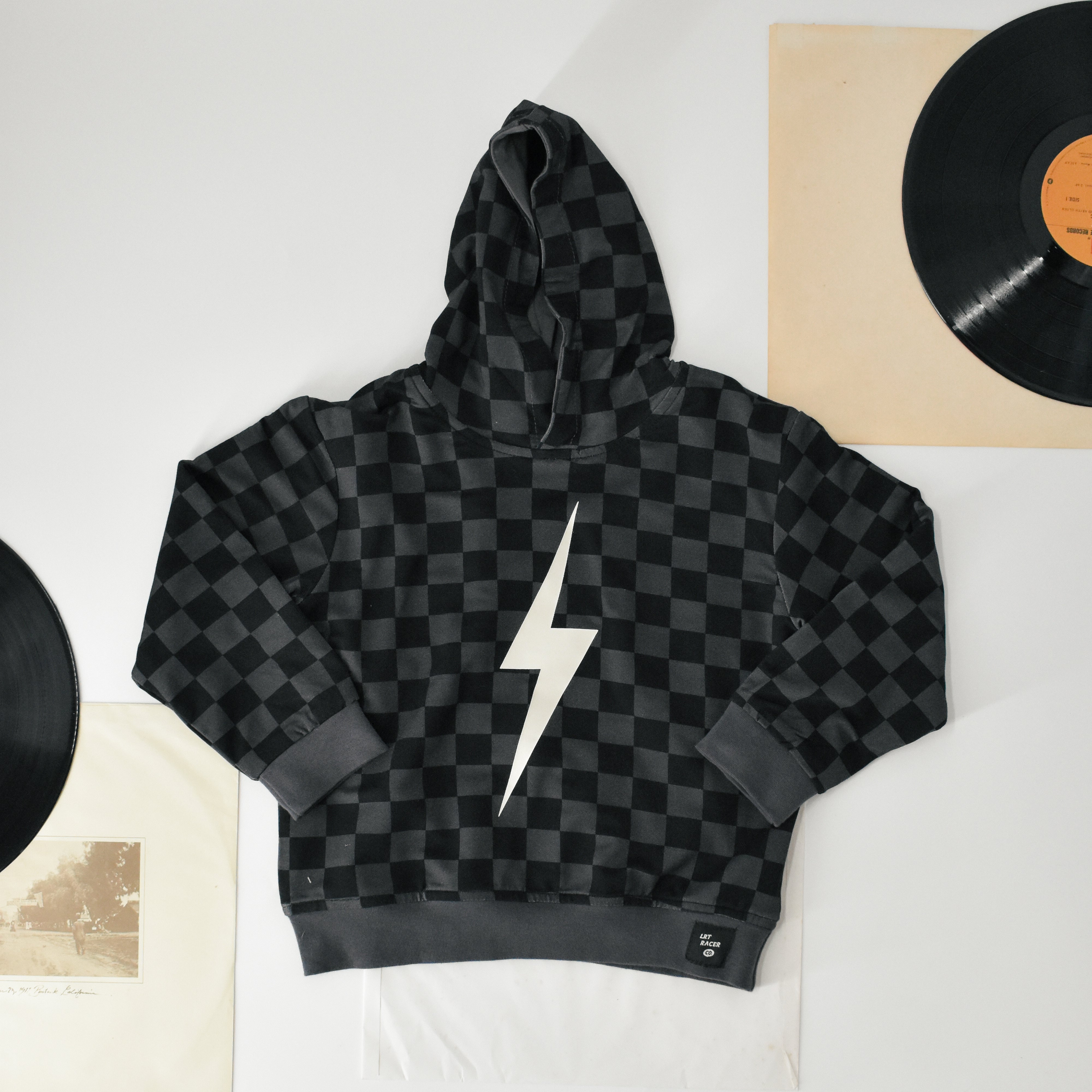 Infant Toddler Kids Bamaboo Hoodie Checkerboard Little Rad Things Kids Apparel
