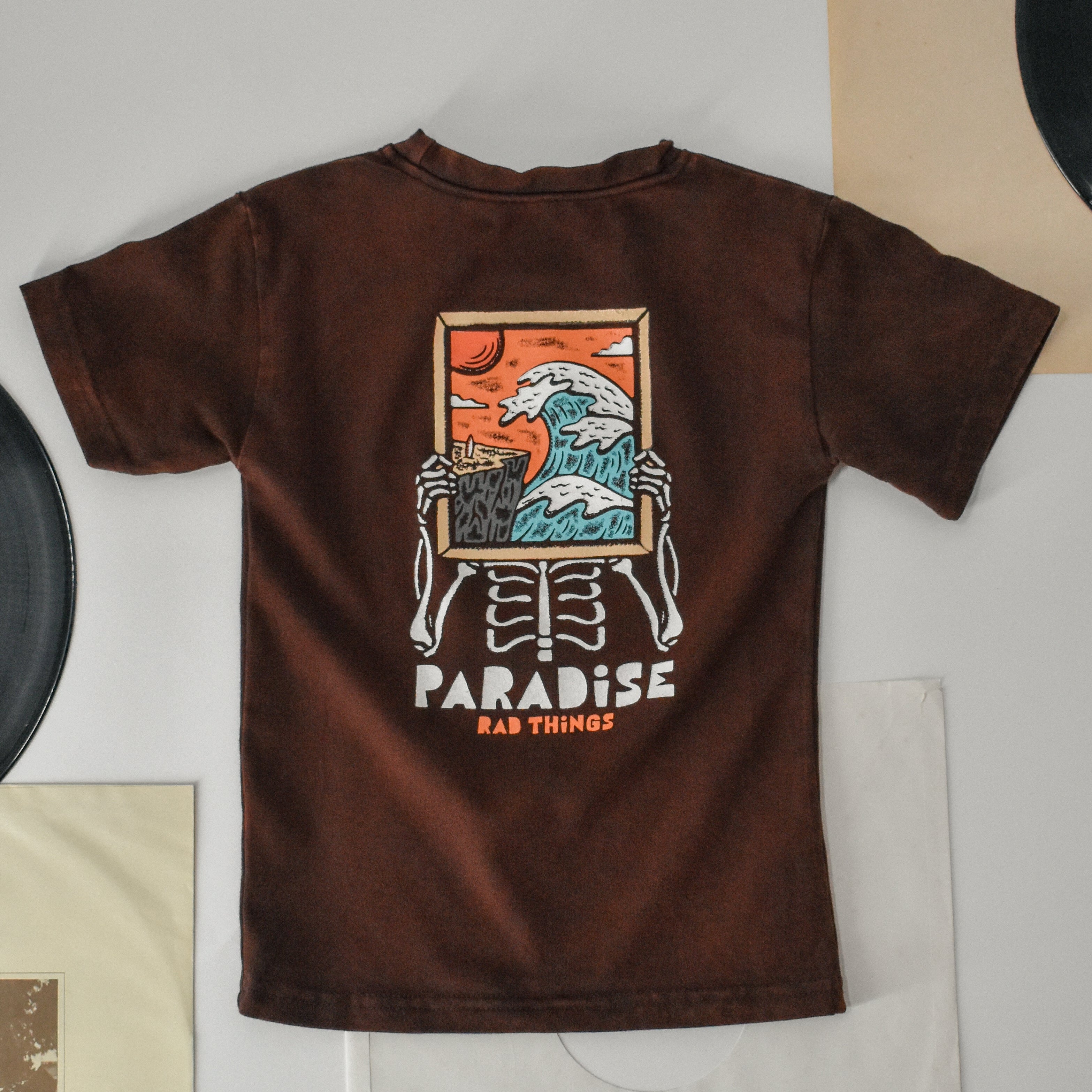 Infant, Toddler and Kids Little Rad Things Another Day In Paradise Tee. Retro and modern kids clothes.