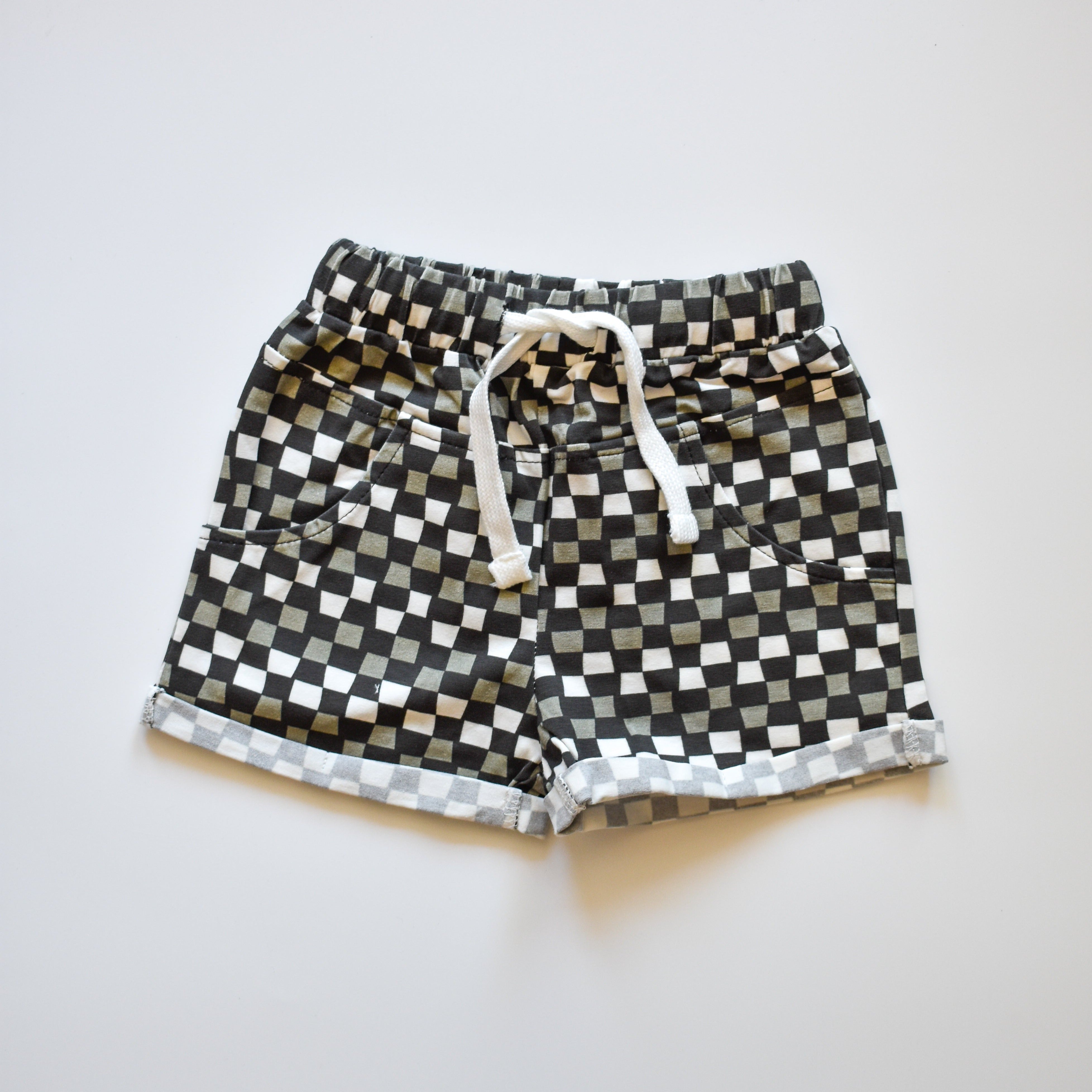 CHECK 'YA LATER SHORTS - BLACK/GREY, Apparel Tailored For Legendary Tomorrows