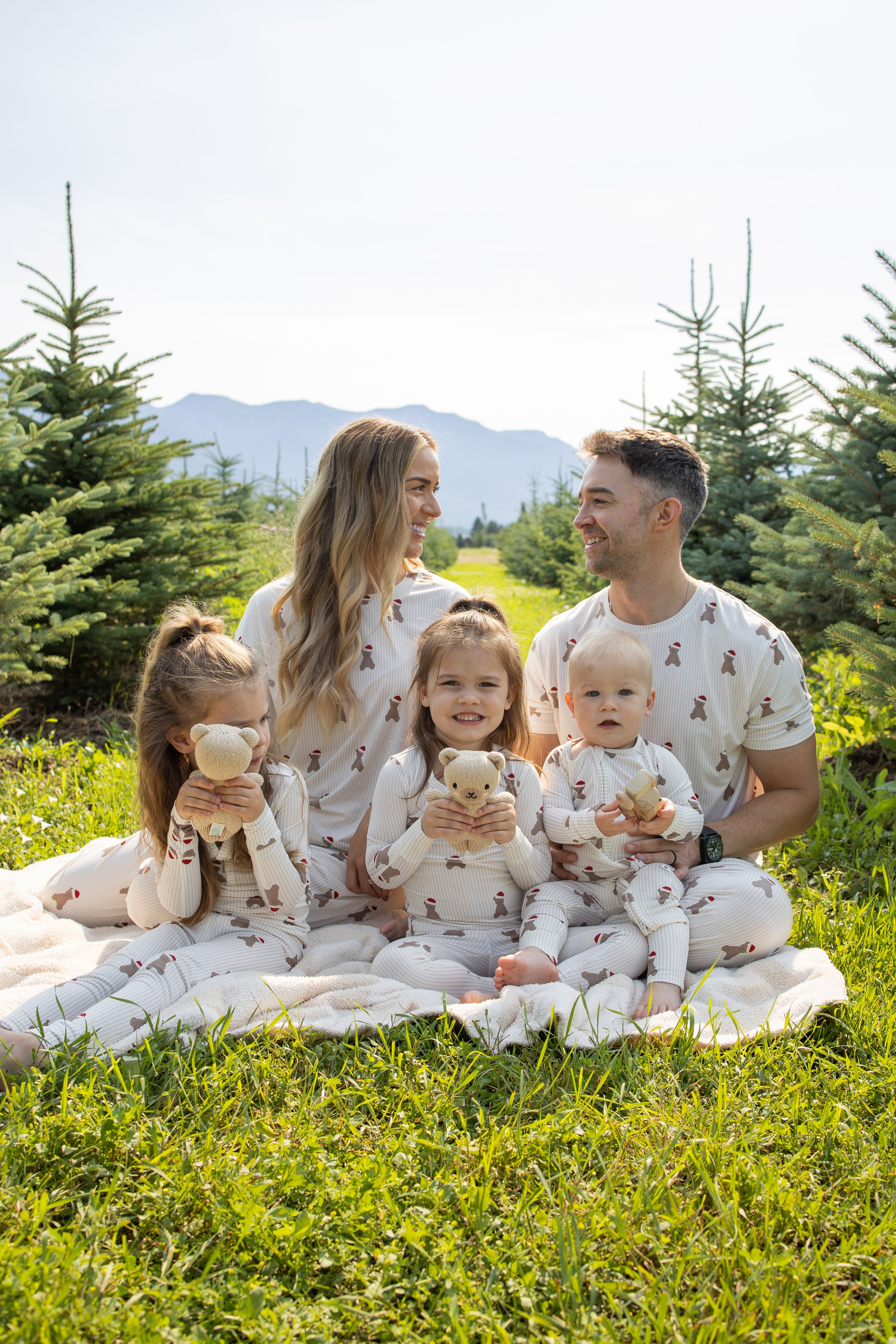 Bamboo Two Piece Pajamas | Santa Teddy