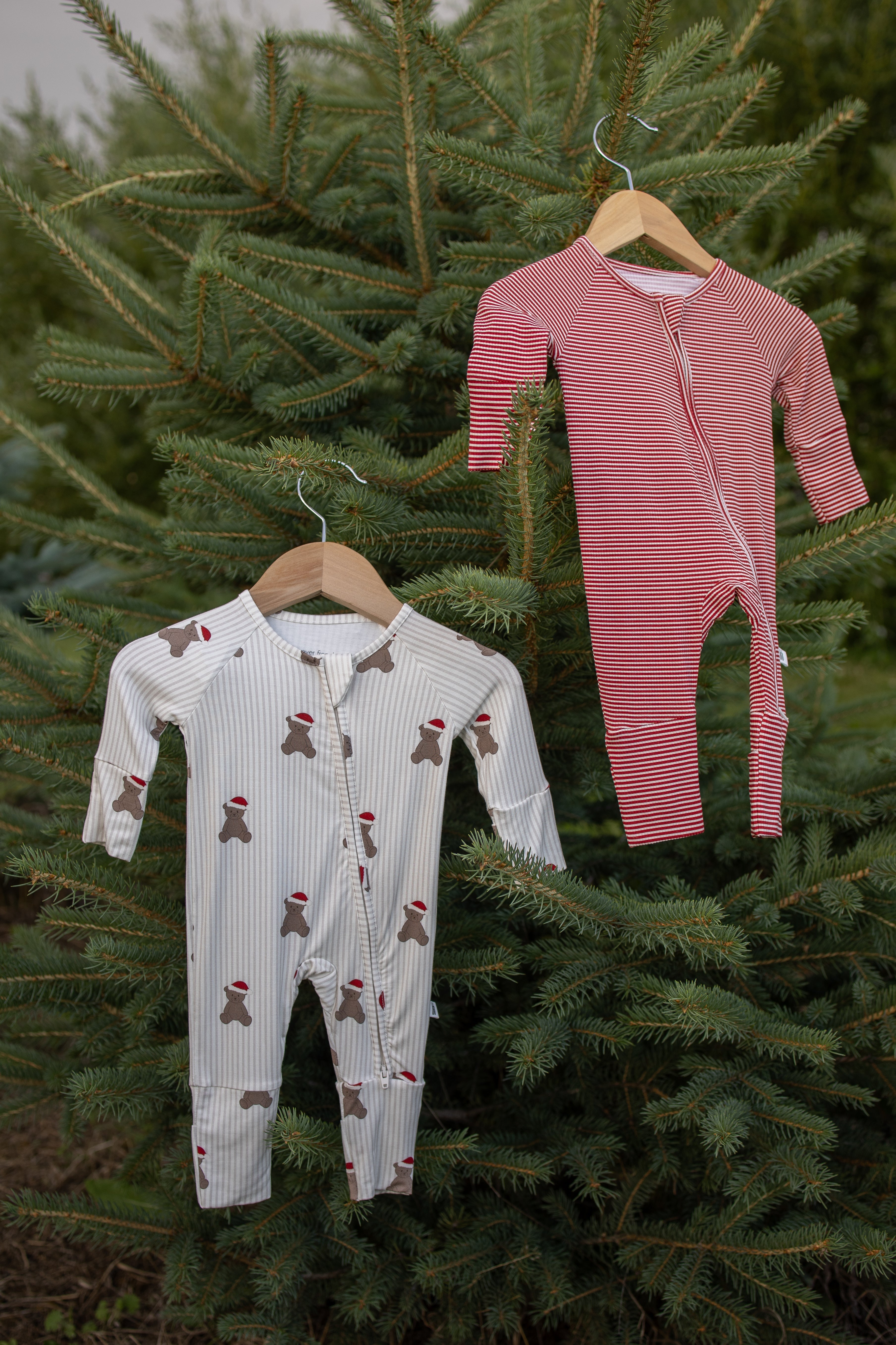 Bamboo Zip Pajamas | Santa Teddy