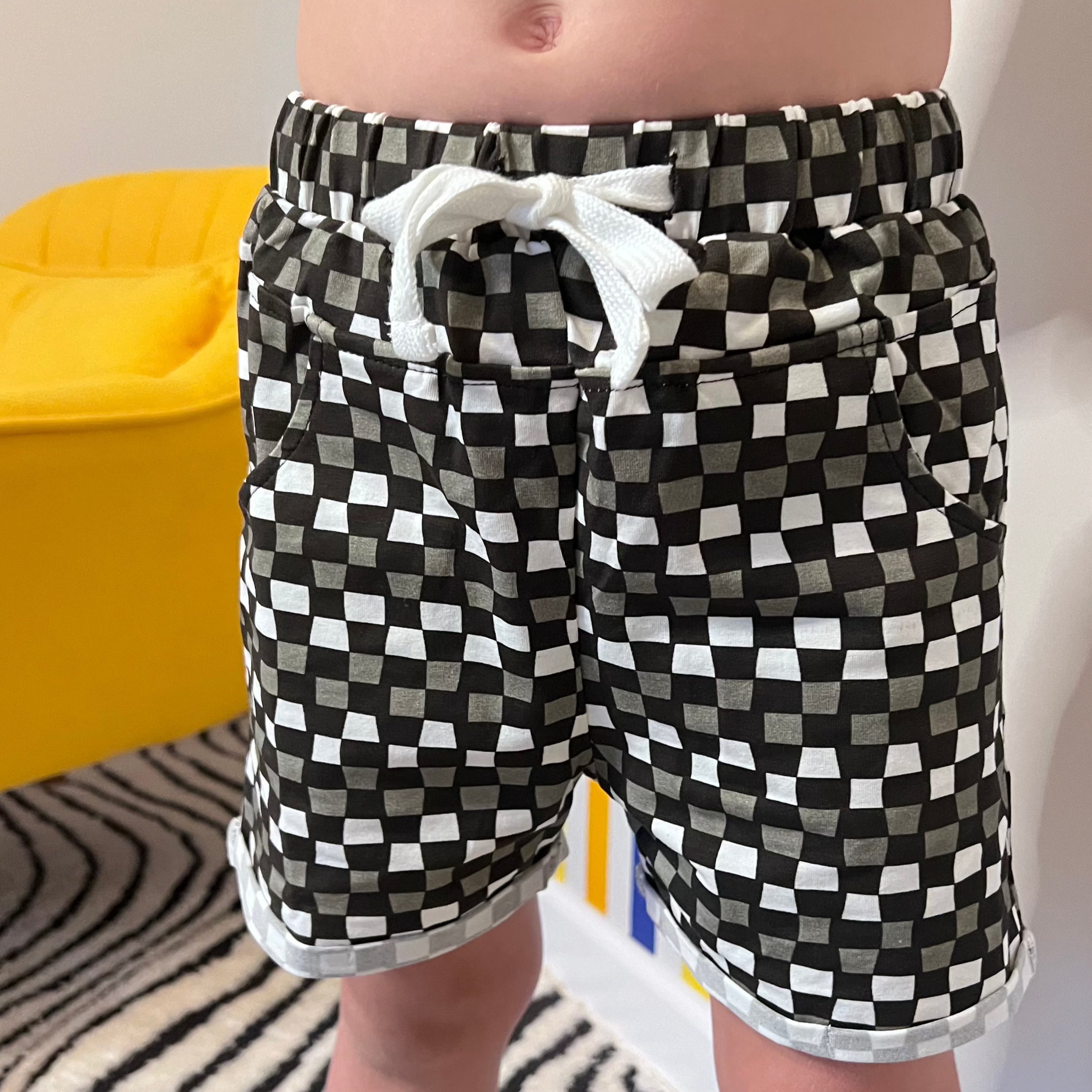 CHECK 'YA LATER SHORTS - BLACK/GREY, Apparel Tailored For Legendary Tomorrows