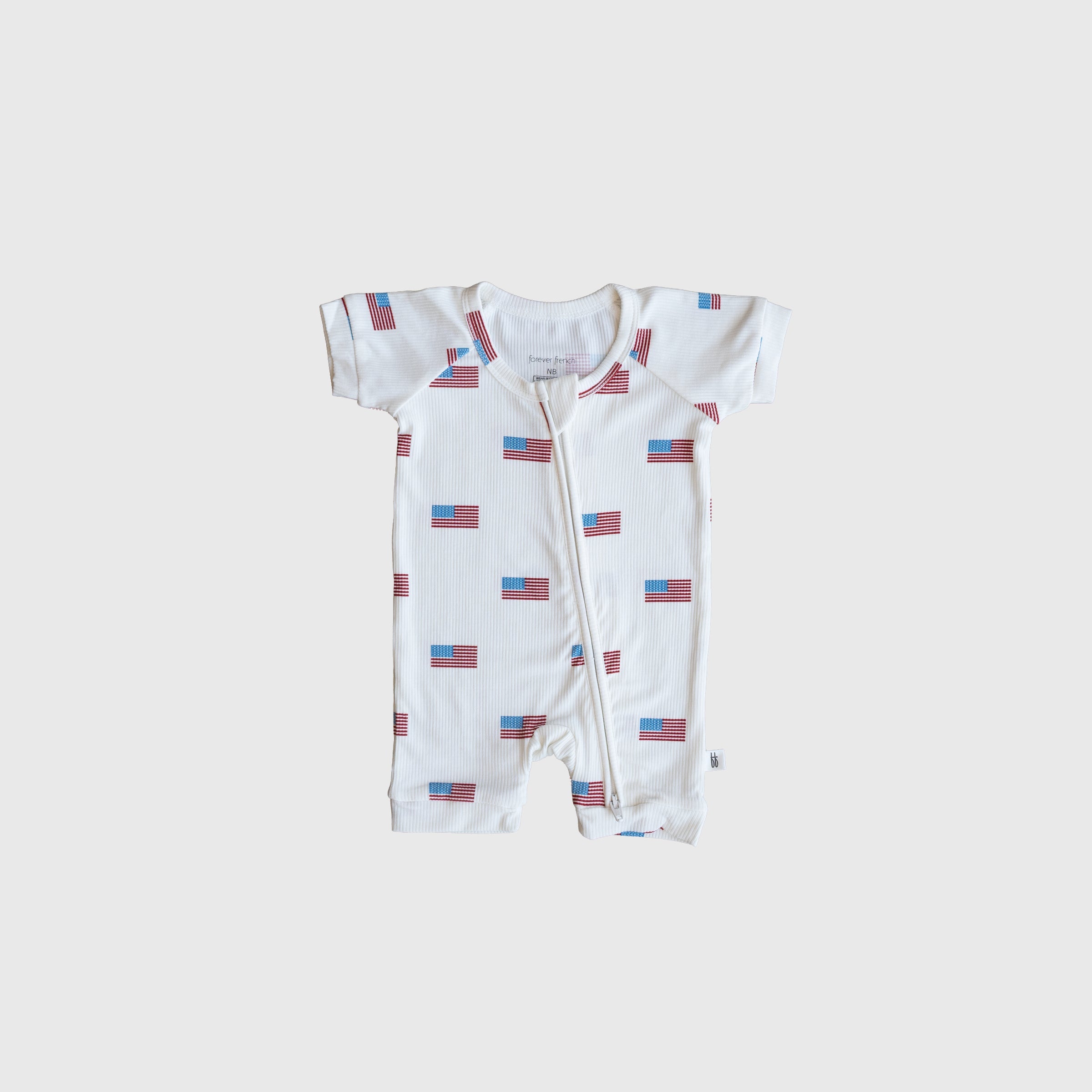 Shortie Bamboo Zip | Americana Ribbed