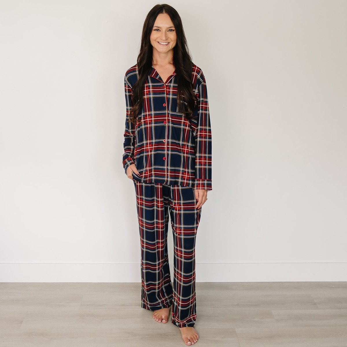 Adult Christmas Plaid Pajama Set - LITTLE RAD THINGS