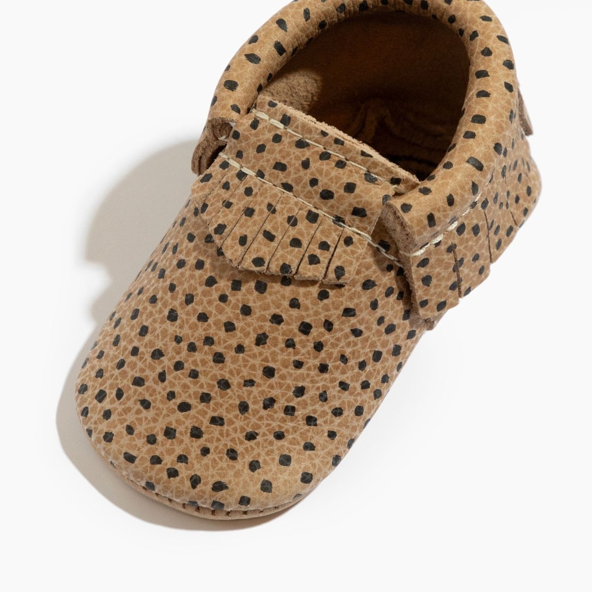 Almond Speckles Moccasin Baby Shoe - LITTLE RAD THINGS