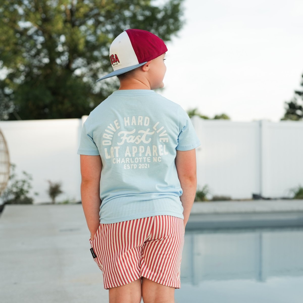 APEX LIVE FAST TEE - CLOUD BLUE - LITTLE RAD THINGS