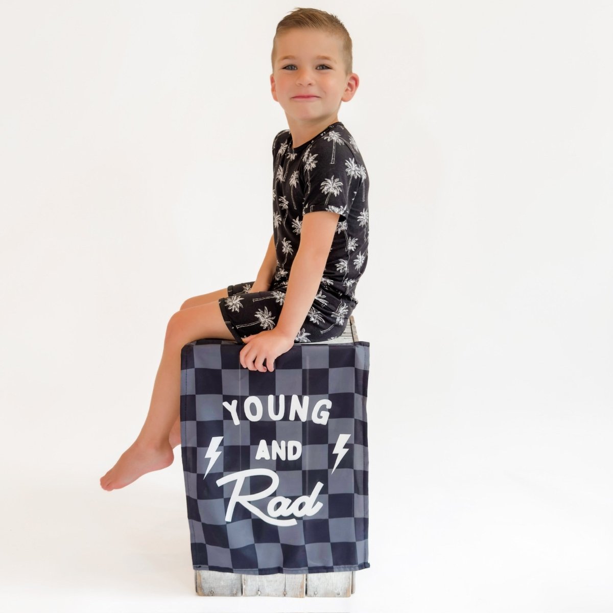 Bamboo Shorts Set | Palm Style Black - LITTLE RAD THINGS