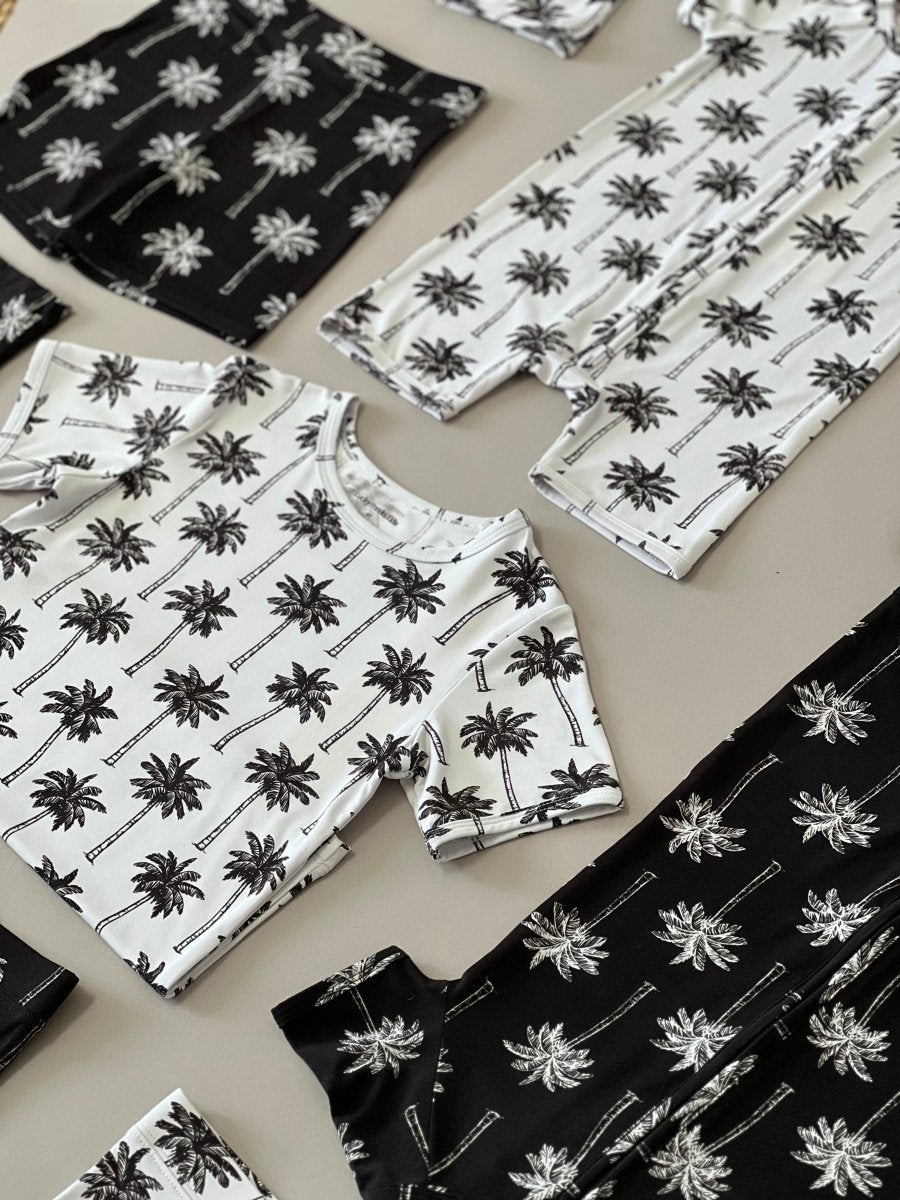 Bamboo Shorts Set | Palm Style White - LITTLE RAD THINGS