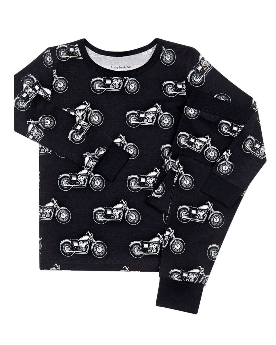 Bamboo Two Piece Set | Born to Ride Black - LITTLE RAD THINGS