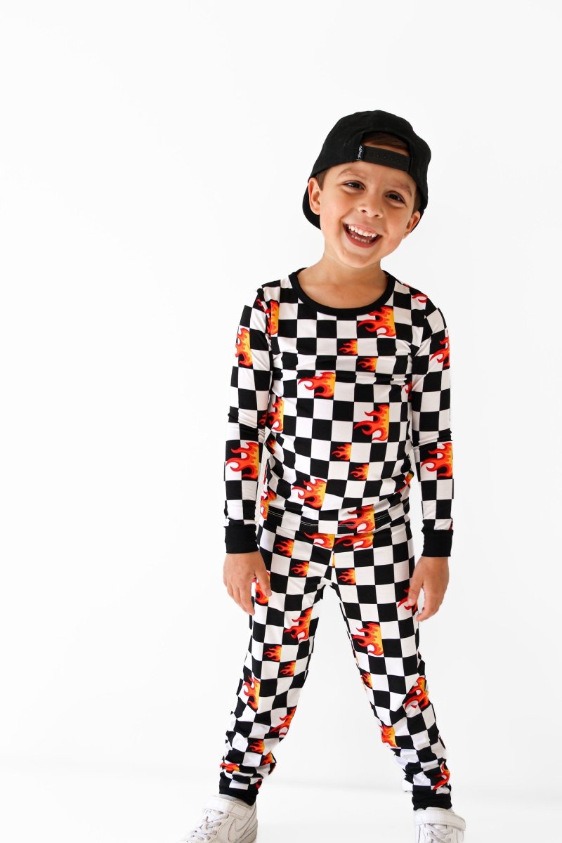 Bamboo Two Piece Set | Checker Blaze - LITTLE RAD THINGS