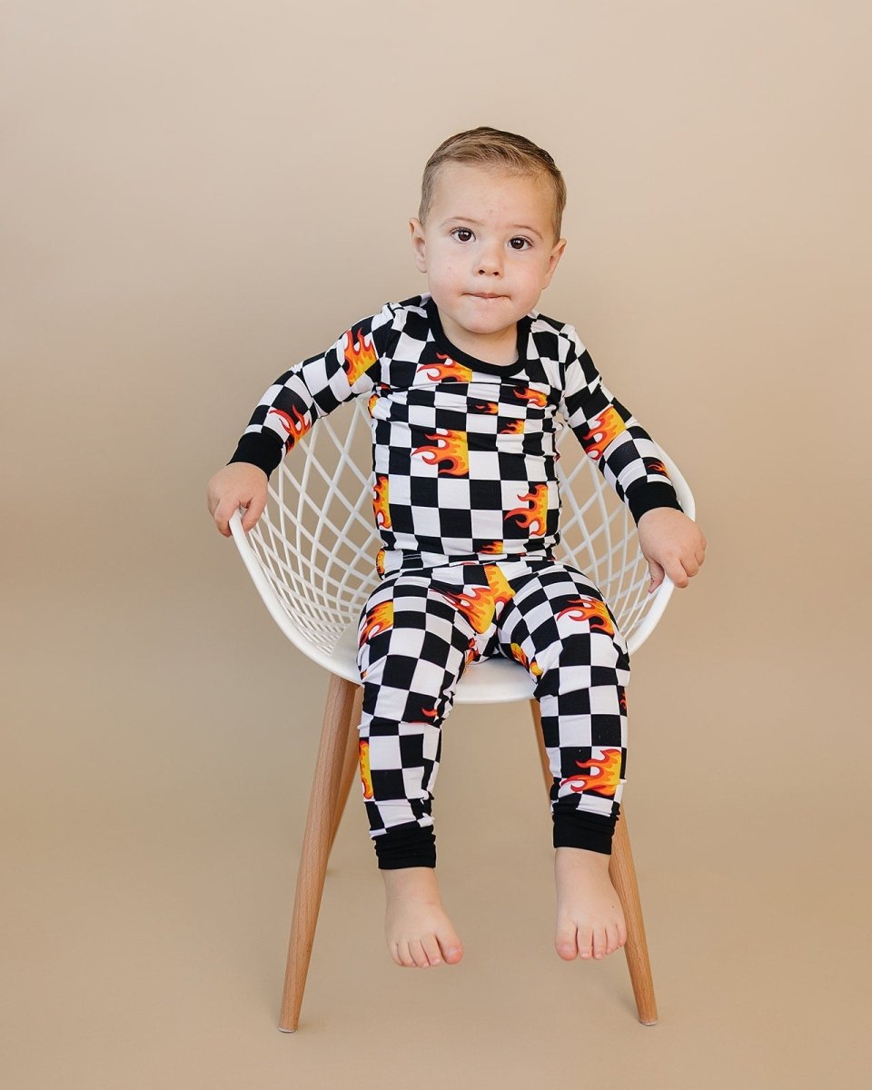 Bamboo Two Piece Set | Checker Blaze - LITTLE RAD THINGS