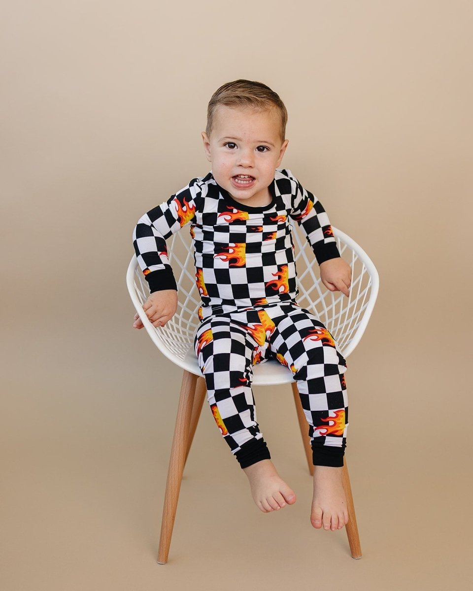 Bamboo Two Piece Set | Checker Blaze - LITTLE RAD THINGS