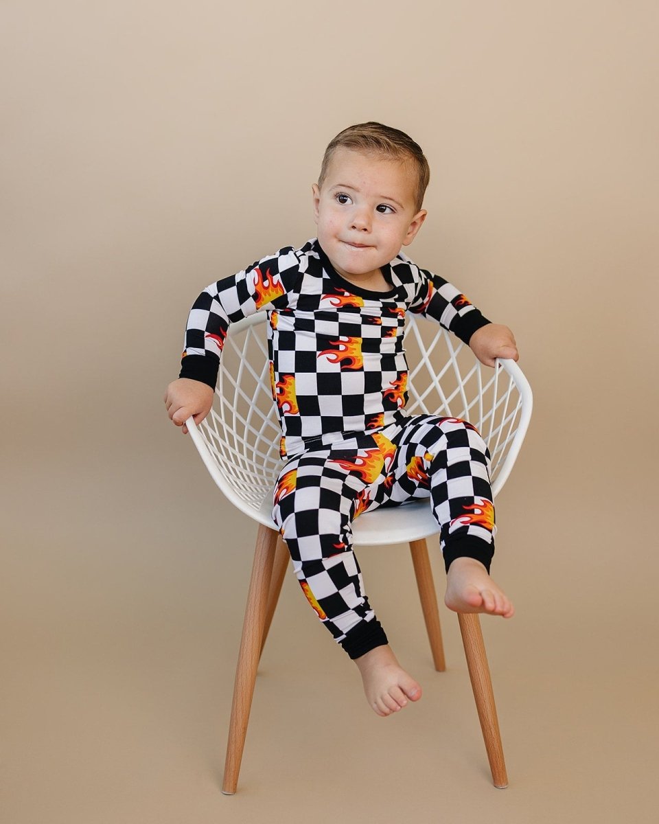 Bamboo Two Piece Set | Checker Blaze - LITTLE RAD THINGS