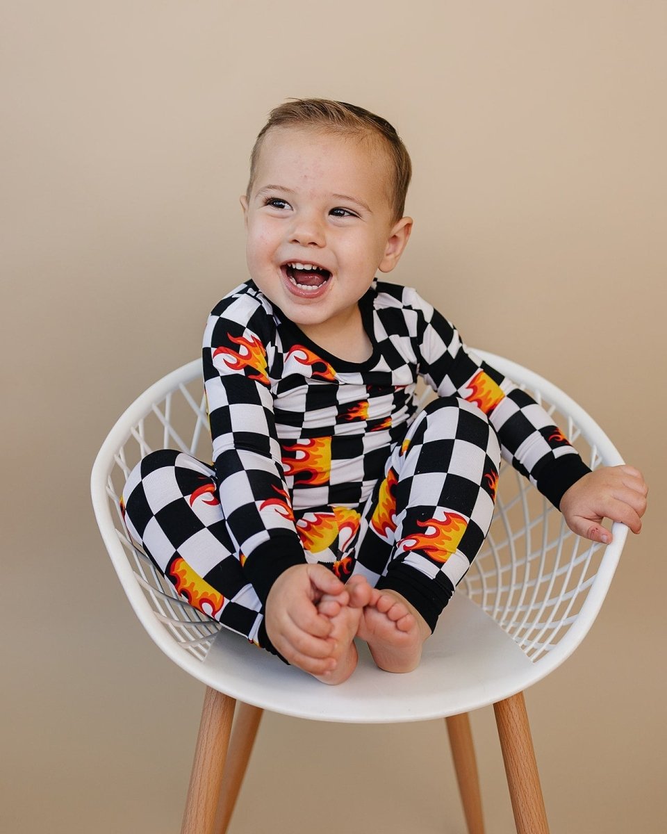 Bamboo Two Piece Set | Checker Blaze - LITTLE RAD THINGS