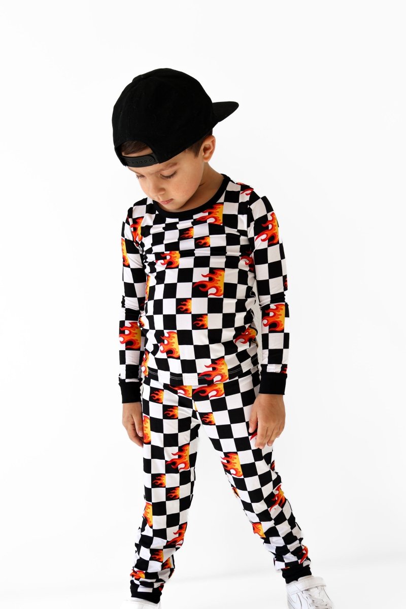 Bamboo Two Piece Set | Checker Blaze - LITTLE RAD THINGS