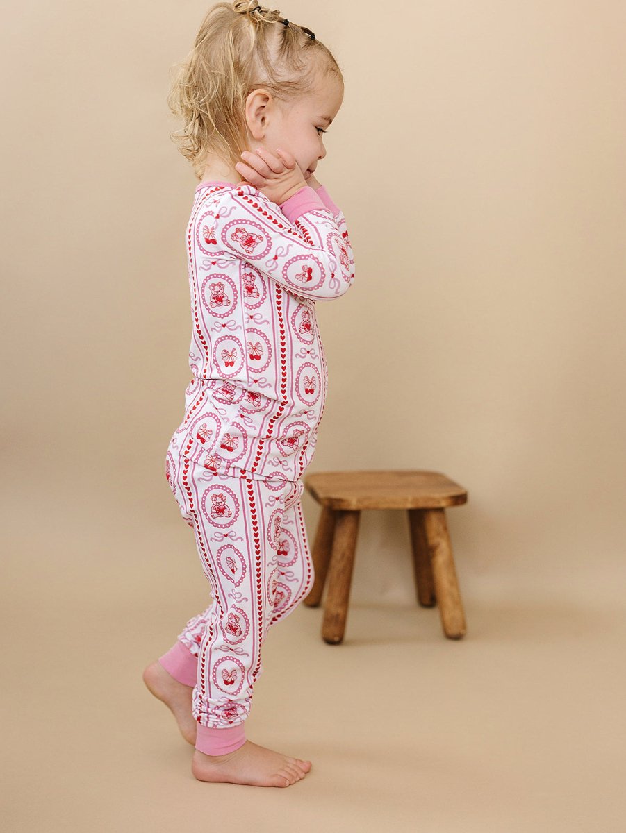 Bamboo Two Piece Set | Cherry Bear - LITTLE RAD THINGS