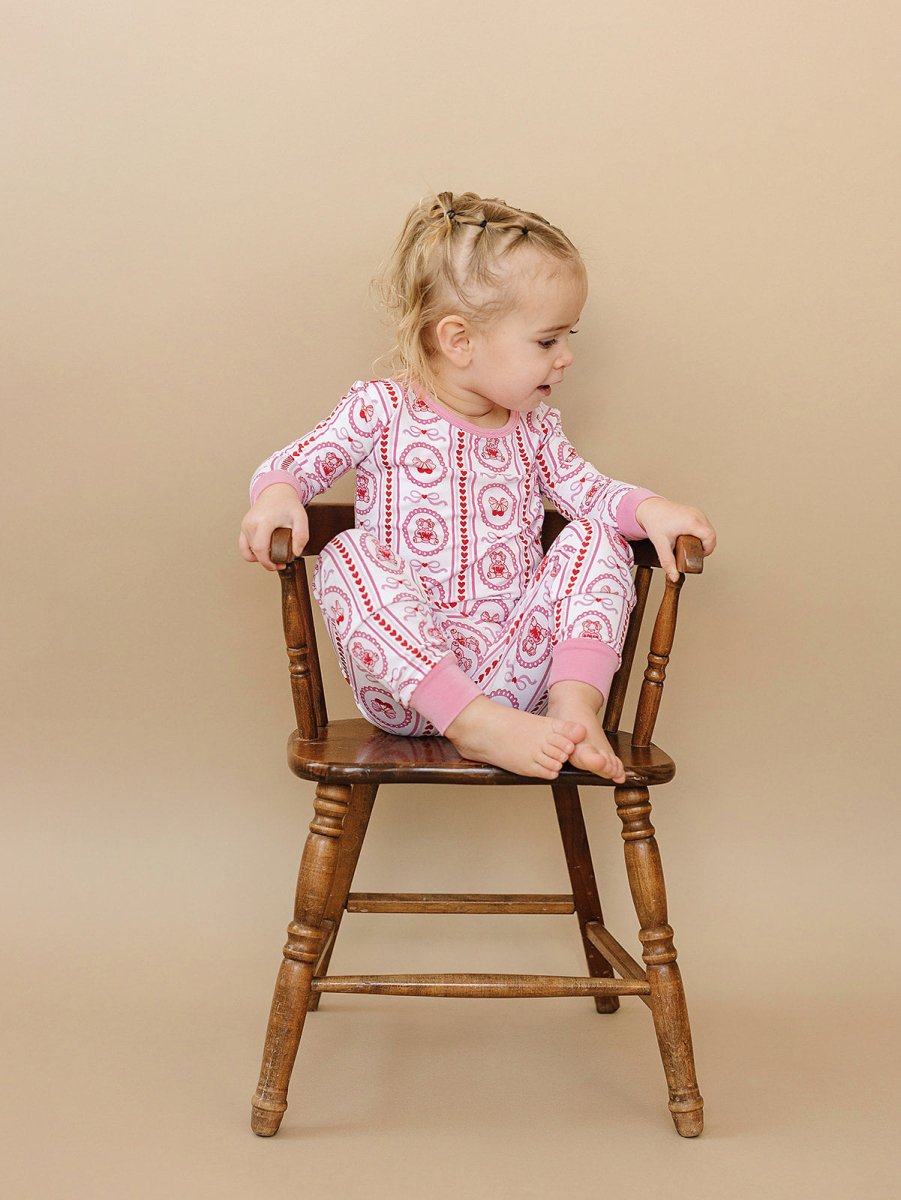 Bamboo Two Piece Set | Cherry Bear - LITTLE RAD THINGS