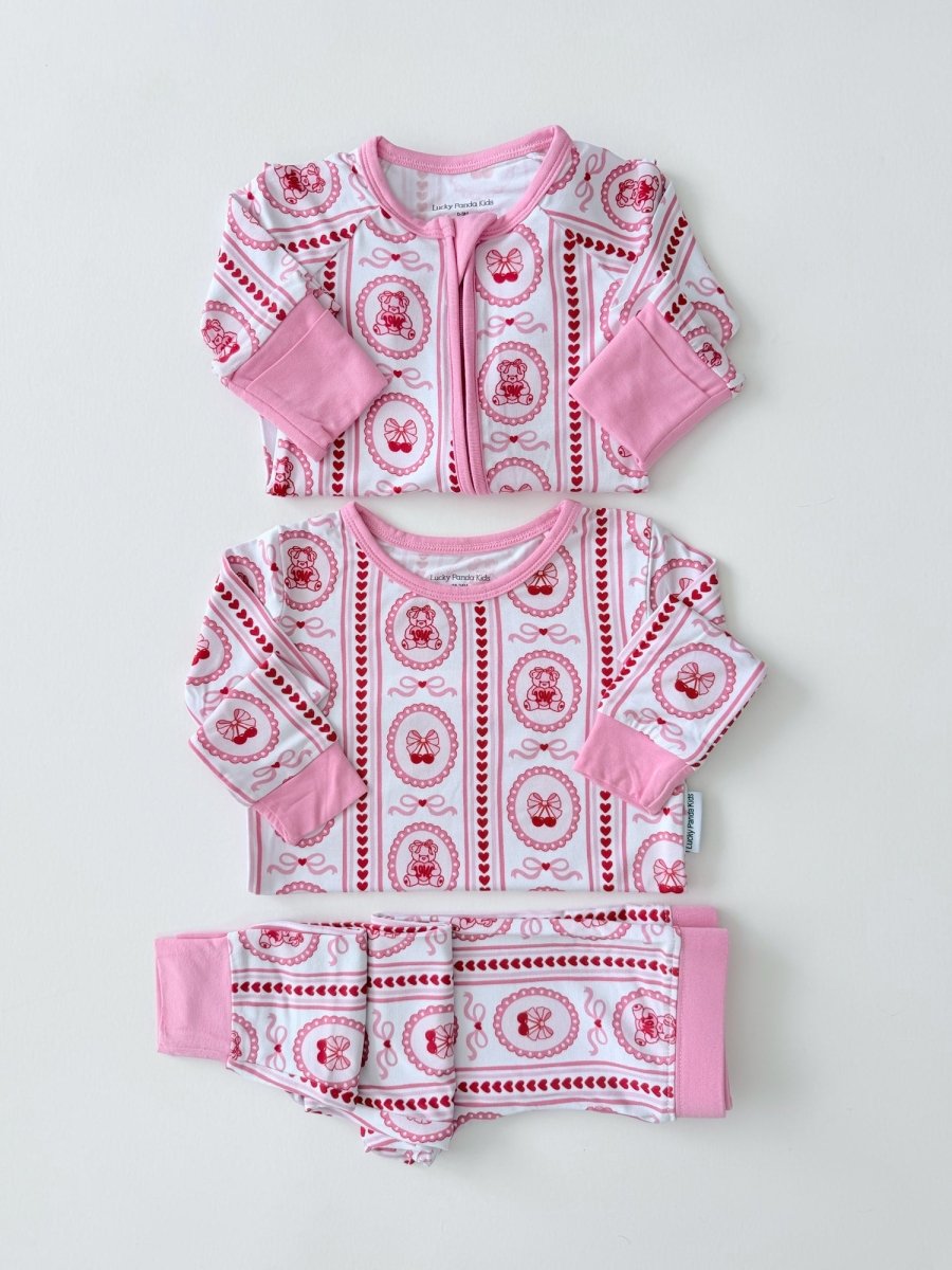 Bamboo Two Piece Set | Cherry Bear - LITTLE RAD THINGS