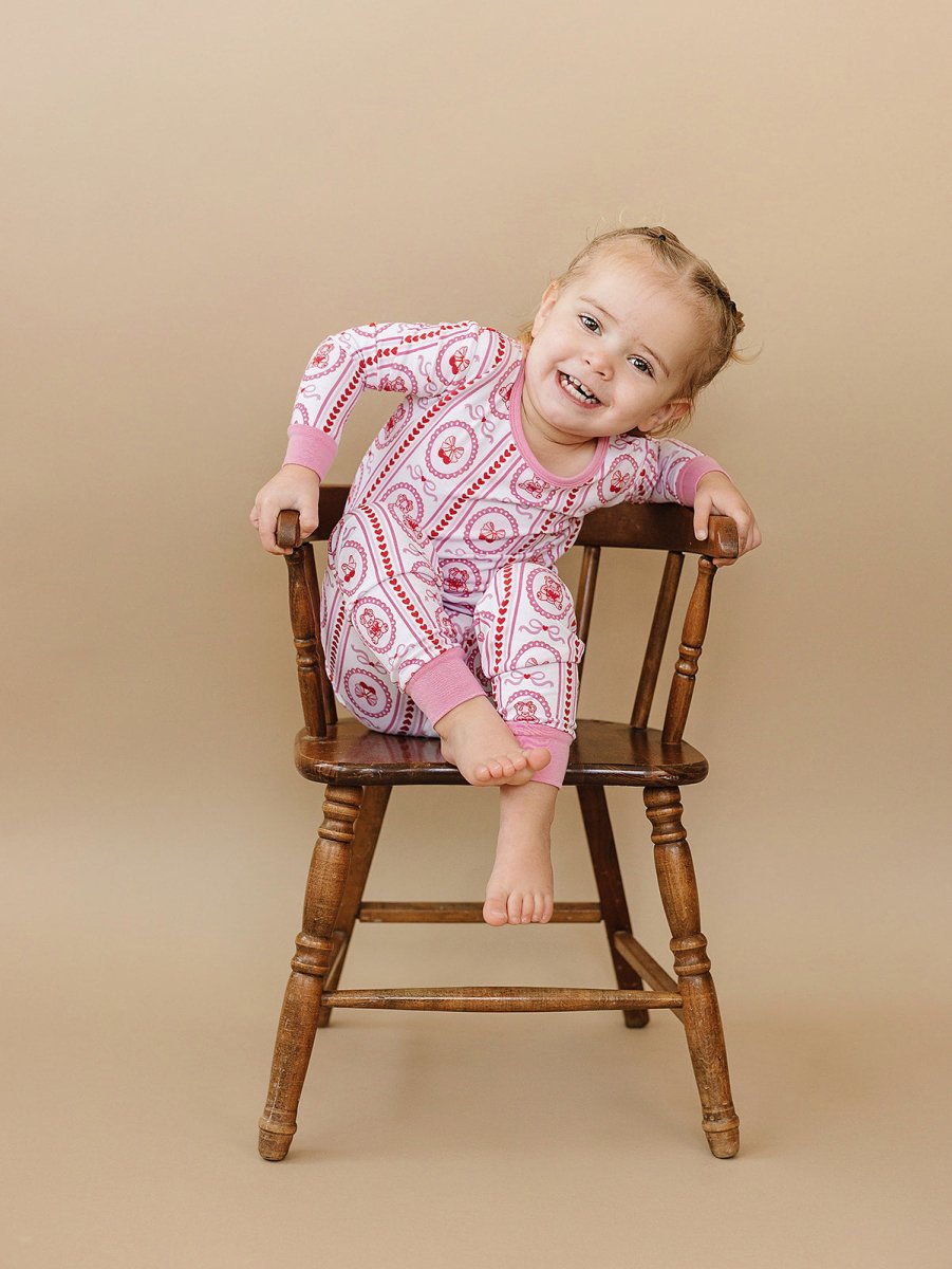 Bamboo Two Piece Set | Cherry Bear - LITTLE RAD THINGS