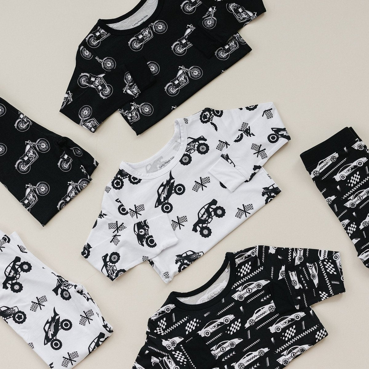 Bamboo Two Piece Set | Race Cars - LITTLE RAD THINGS