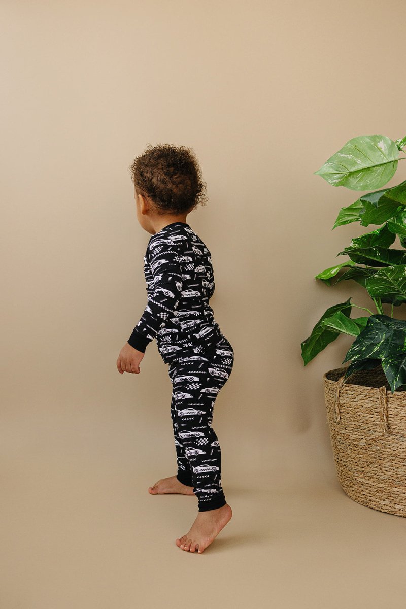Bamboo Two Piece Set | Race Cars - LITTLE RAD THINGS