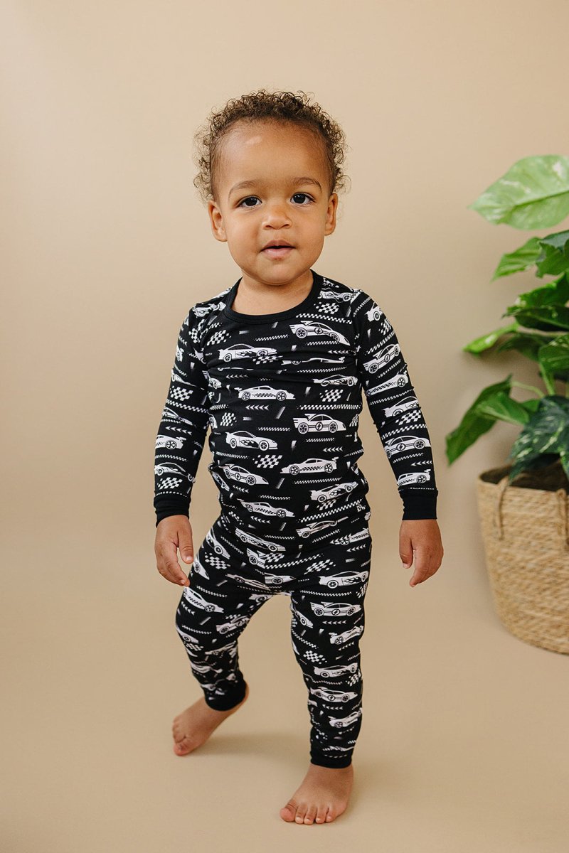 Bamboo Two Piece Set | Race Cars - LITTLE RAD THINGS