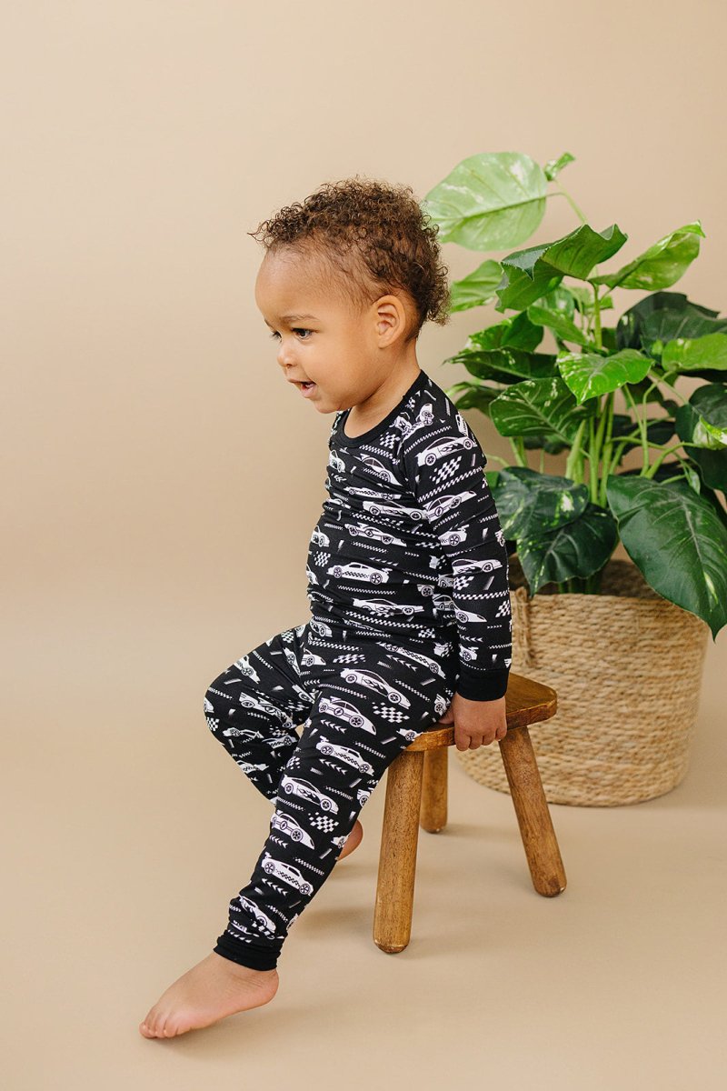 Bamboo Two Piece Set | Race Cars - LITTLE RAD THINGS