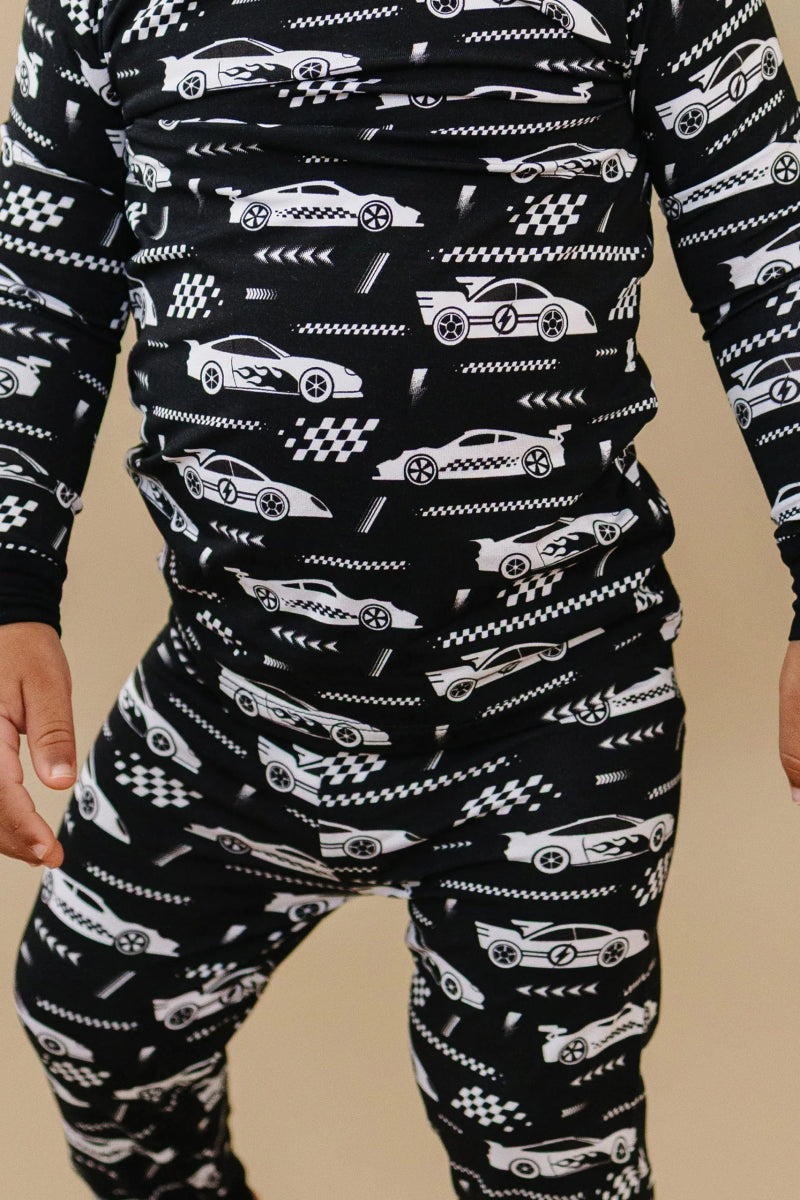 Bamboo Two Piece Set | Race Cars - LITTLE RAD THINGS