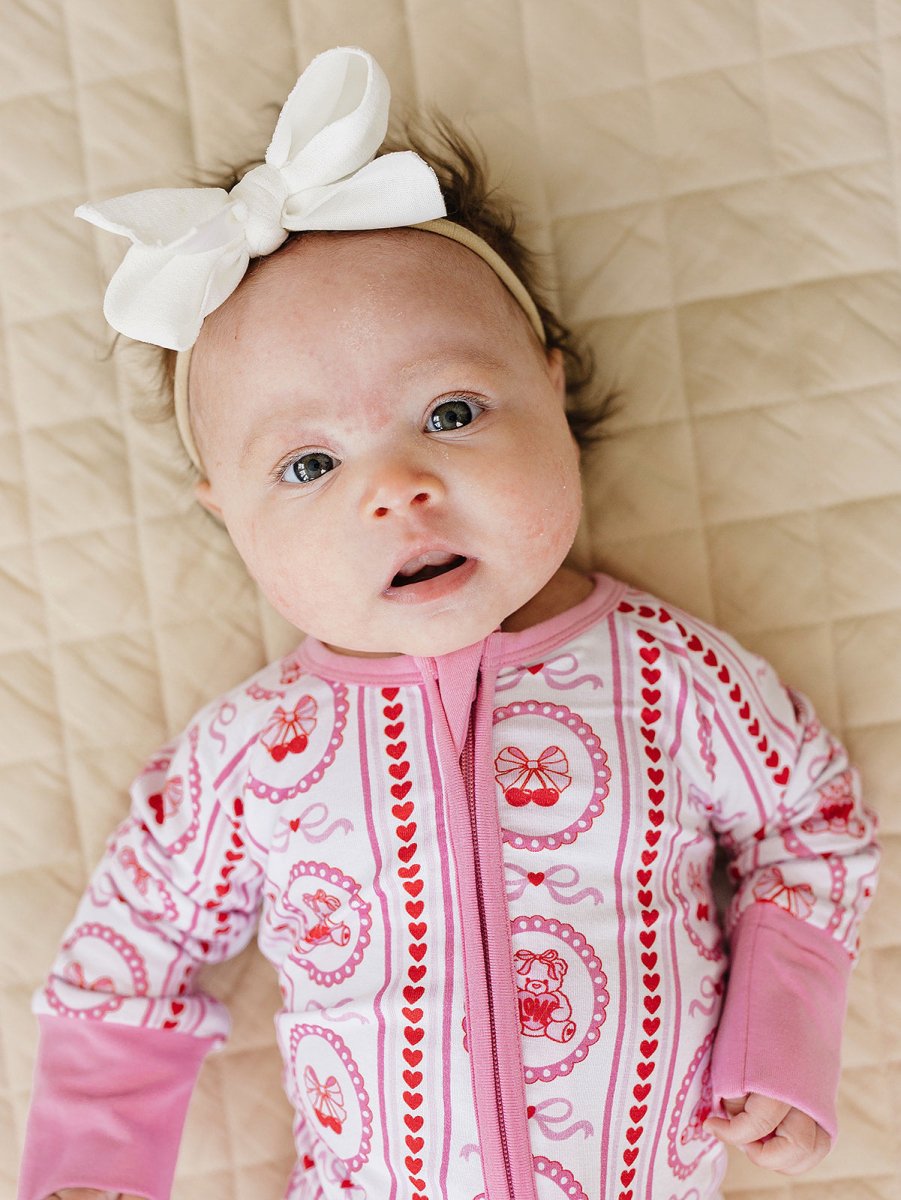 Bamboo Zip Romper | Cherry Bear - LITTLE RAD THINGS