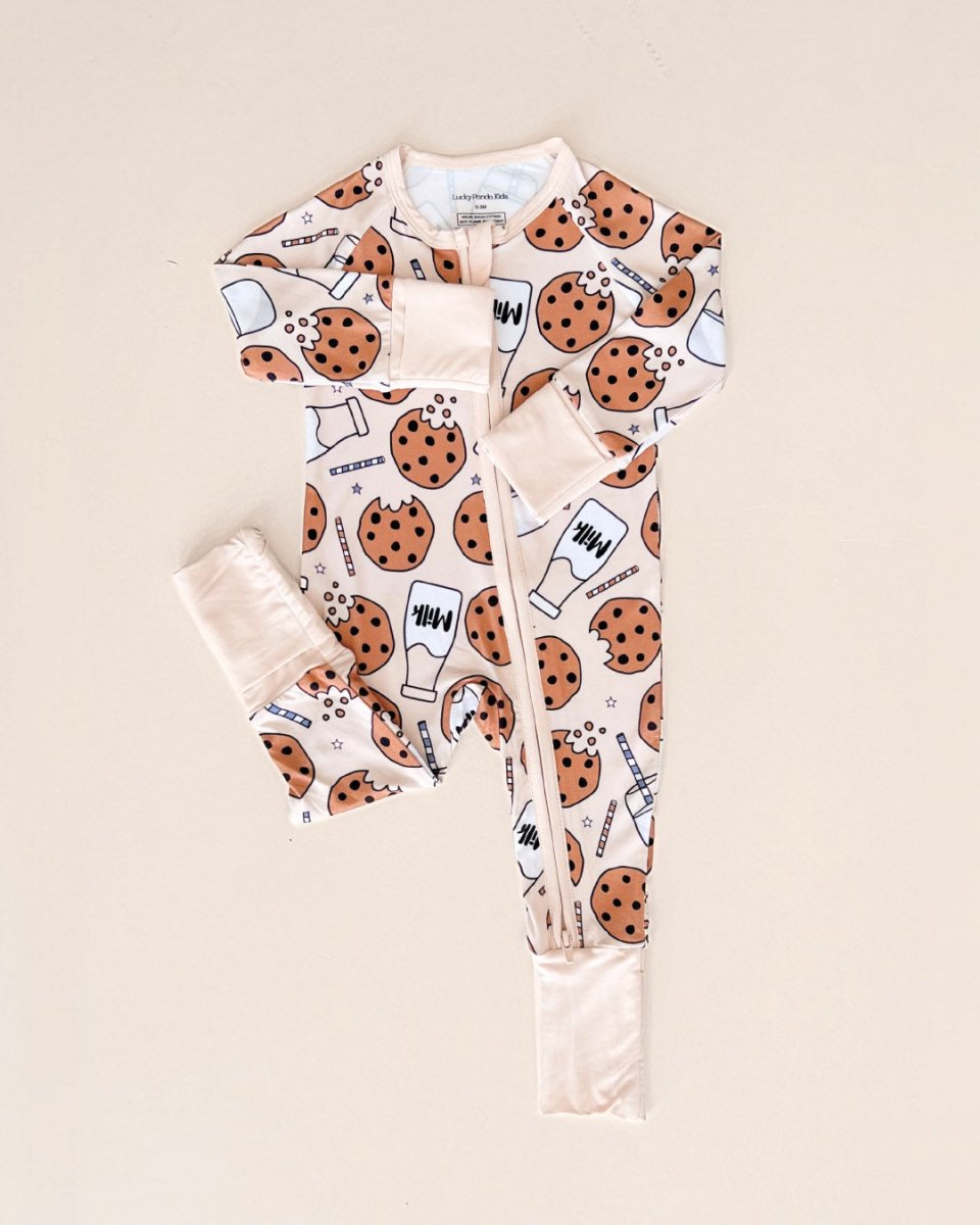 Bamboo Zip Romper | Milk & Cookies - LITTLE RAD THINGS