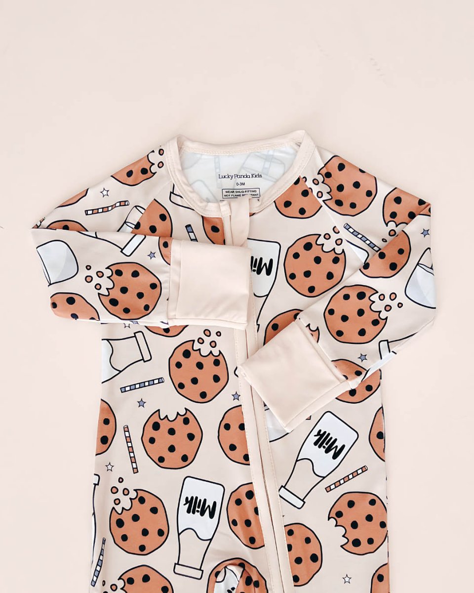 Bamboo Zip Romper | Milk & Cookies - LITTLE RAD THINGS