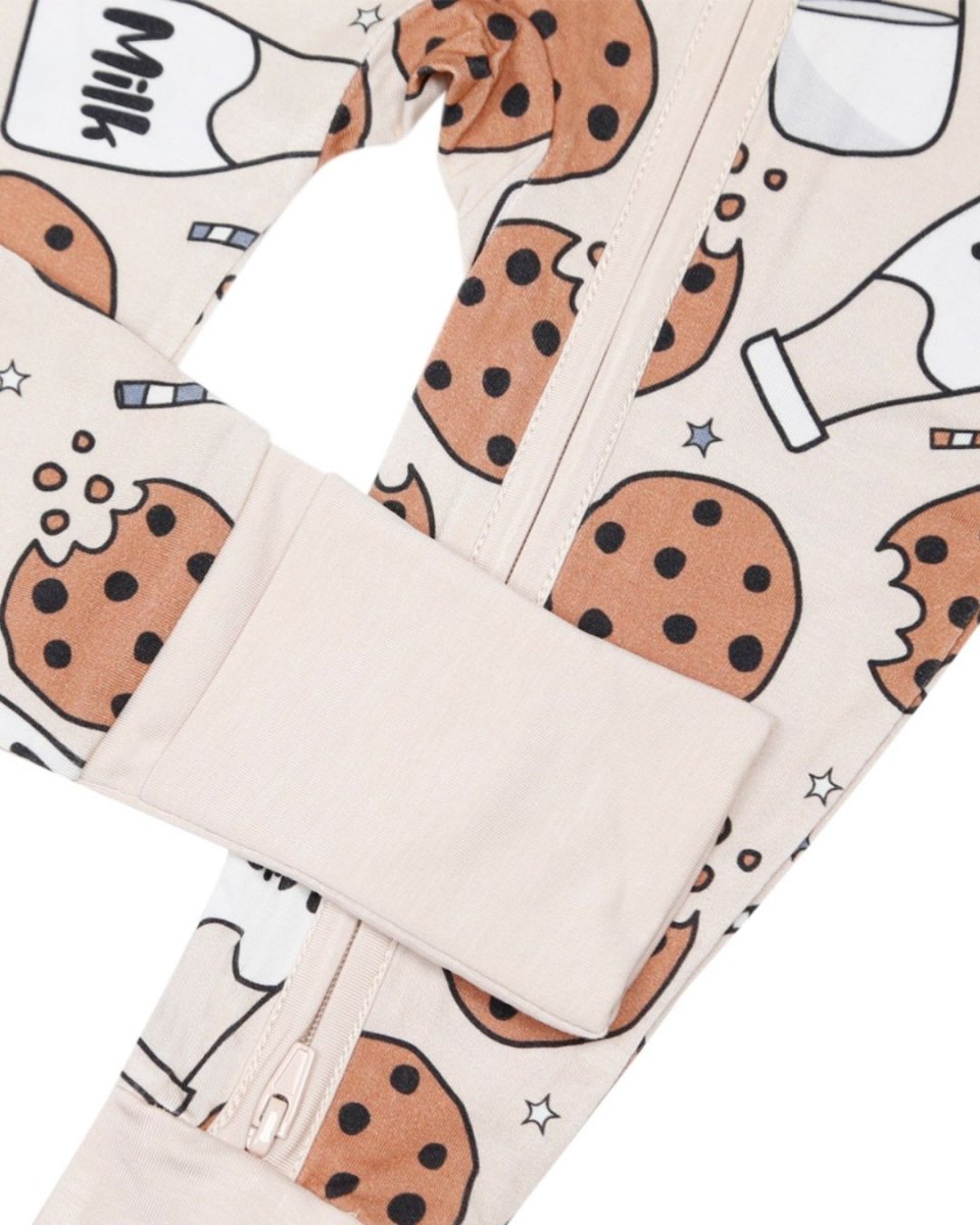 Bamboo Zip Romper | Milk & Cookies - LITTLE RAD THINGS